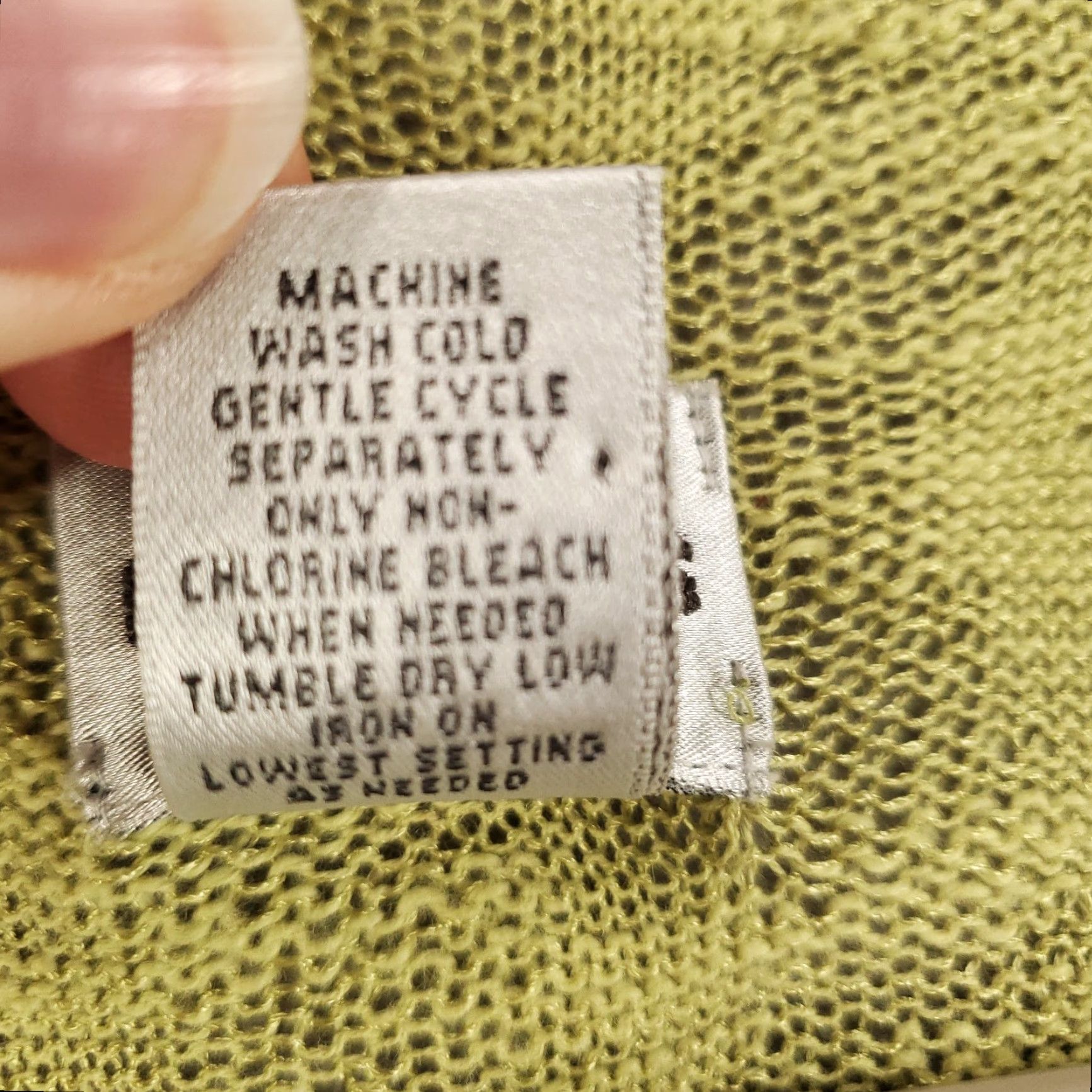 Vintage VINTAGE Chicos Cardigan Womens L Green Yellow Open Knit Front Lightweight Coverup Size L / US 10 / IT 46 - 6 Thumbnail