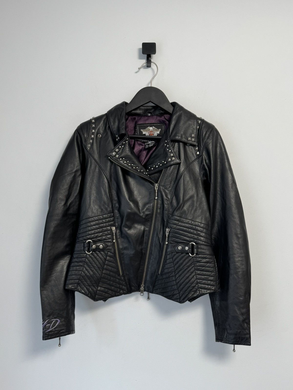Harley Davidson Harley Davidson Vintage 90’S Leather Jacket Women’s Moto Size S / US 4 / IT 40 - 1 Thumbnail