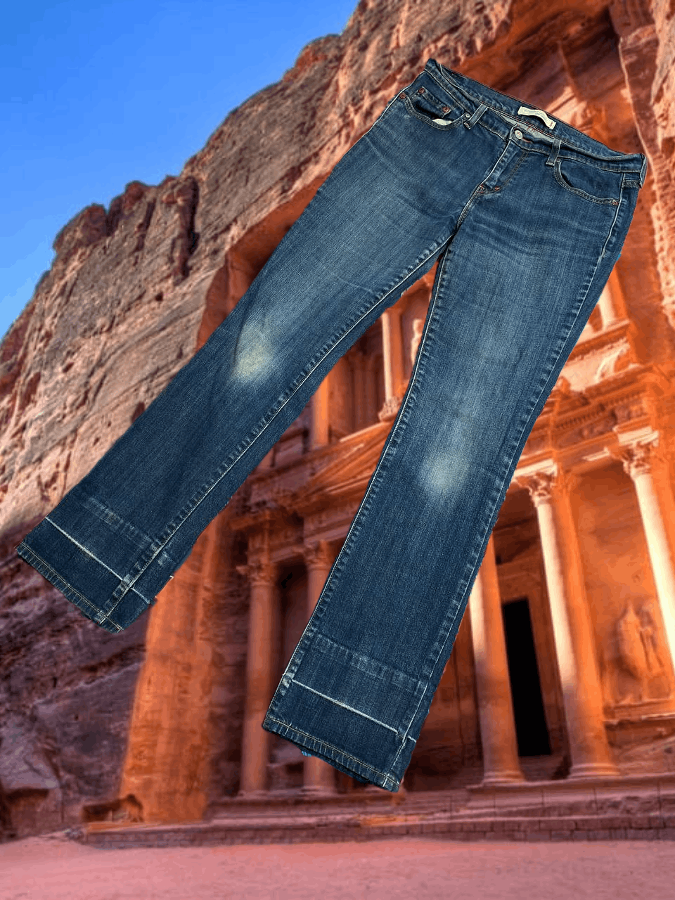 Levi's blue jeans pants Levi's 505 Y2K vintage streetwear Size 22" - 1 Thumbnail