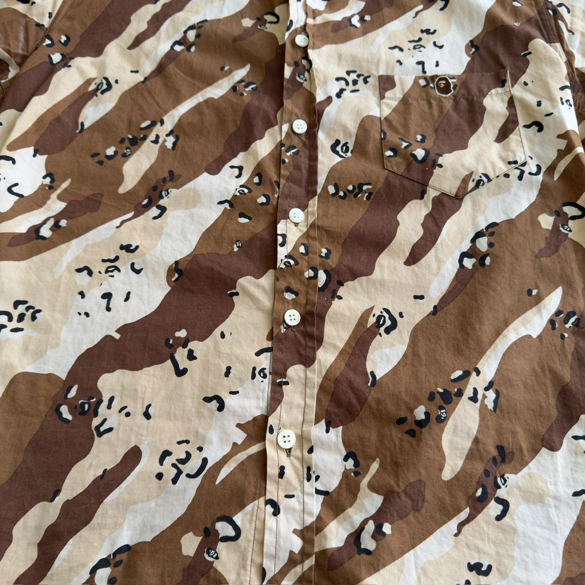 Bape SS2002 Desert Ape Camo Button Up Shirt Size US M / EU 48-50 / 2 - 3 Thumbnail