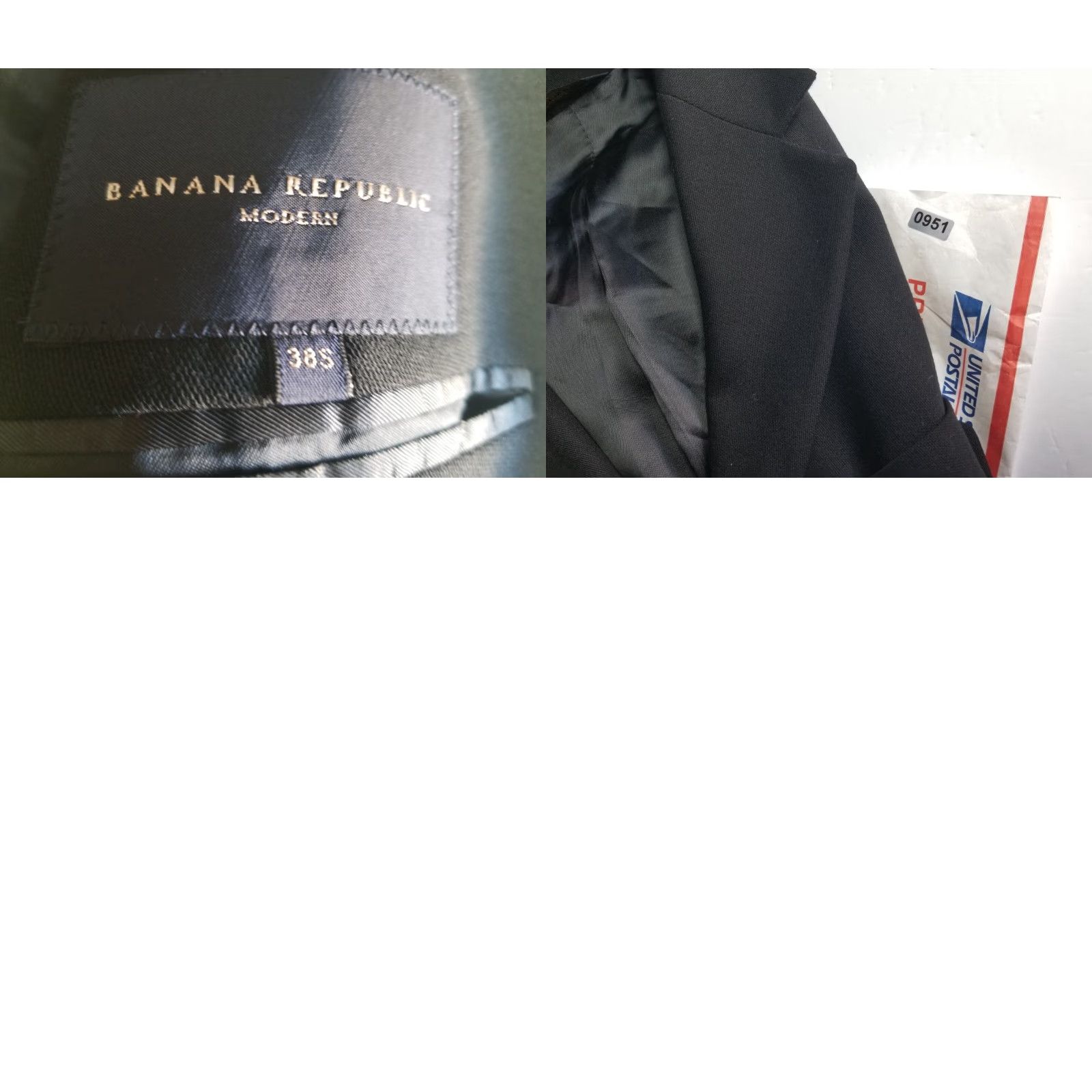 Banana Republic Banana Republic Blazer Black 100% Wool Single-Breasted 3-Button Notch Lapel Mens Size 38S Italy Made Dry Clean Only Modern 80s 90s Preppy Classic Size 38R - 9 Thumbnail