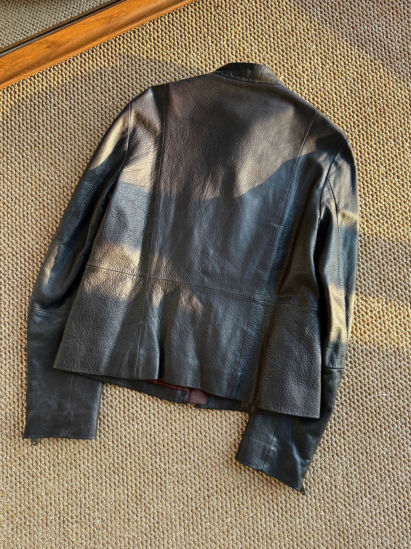 Brunello Cucinelli BC leather fitted short jacket women's black Size S / US 4 / IT 40 - 5 Thumbnail