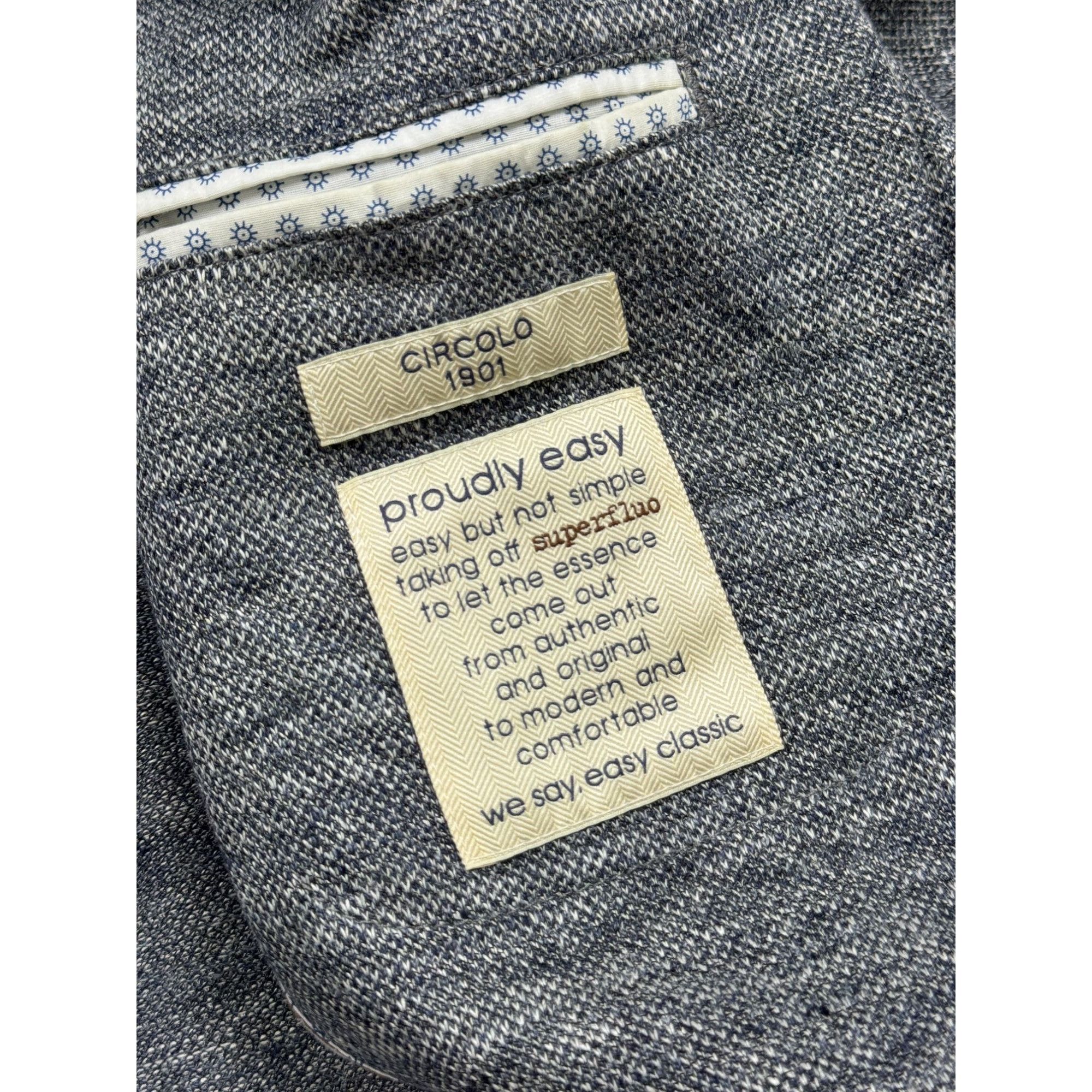 Circolo 1901 Circolo Linen Blend Knitted Two Button Blazer (Y1229) Size 40R - 6 Thumbnail