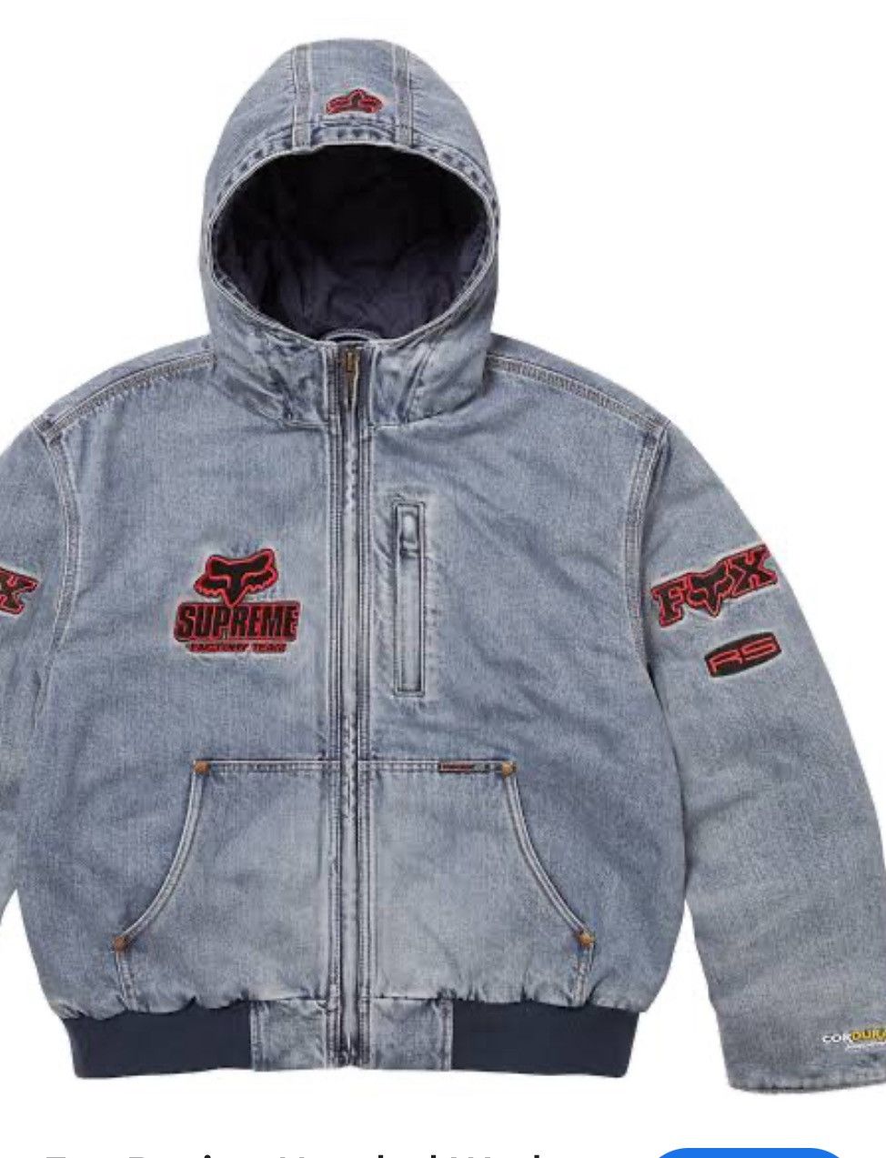 Fox Racing × Supreme Supreme X Fox Racing Hooded Work Jacket Size US M / EU 48-50 / 2 - 3 Thumbnail