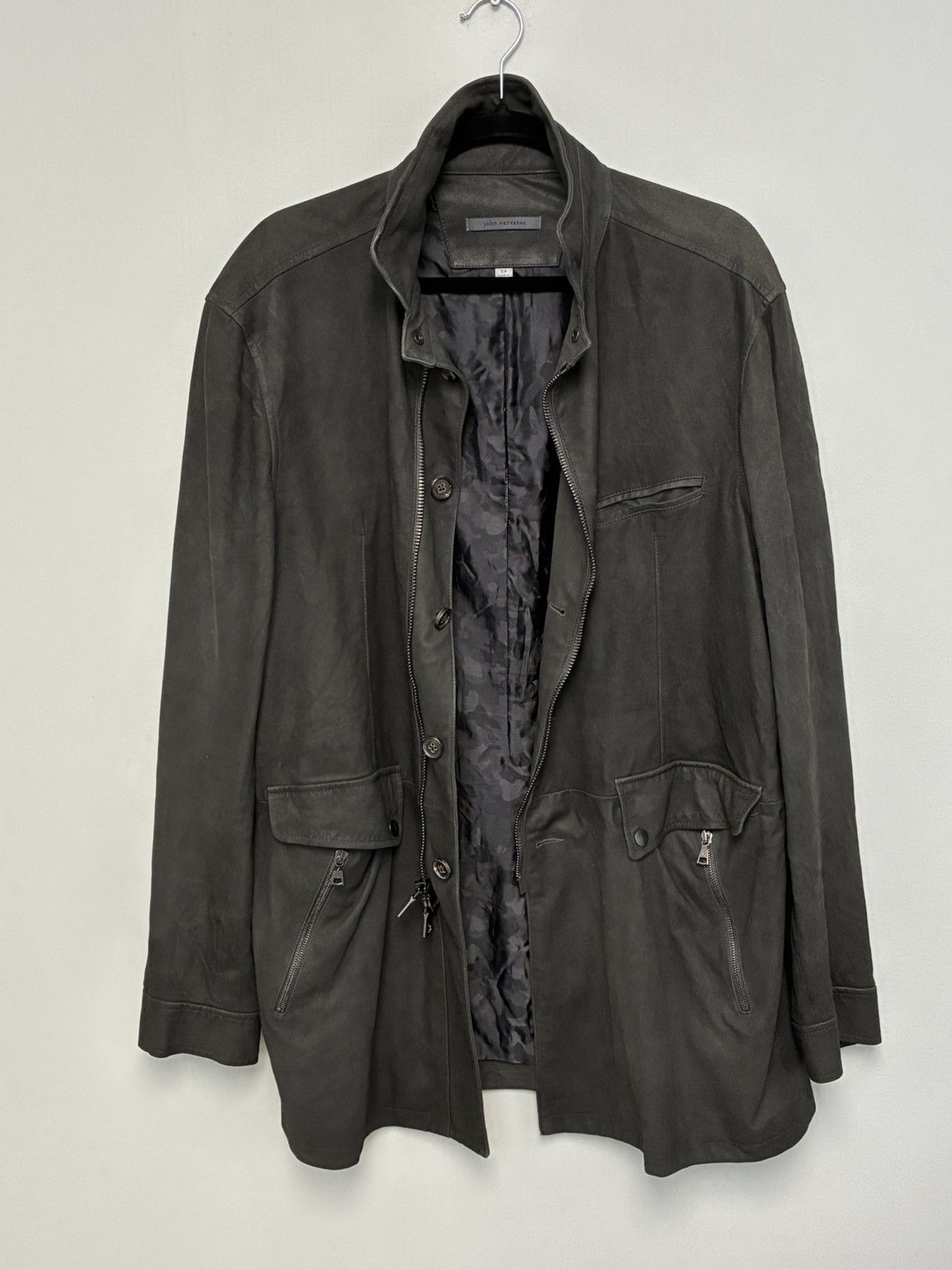 John Varvatos Garment Washed Suede Jacket EU 54 USA 44 Size US L / EU 52-54 / 3 - 6 Thumbnail