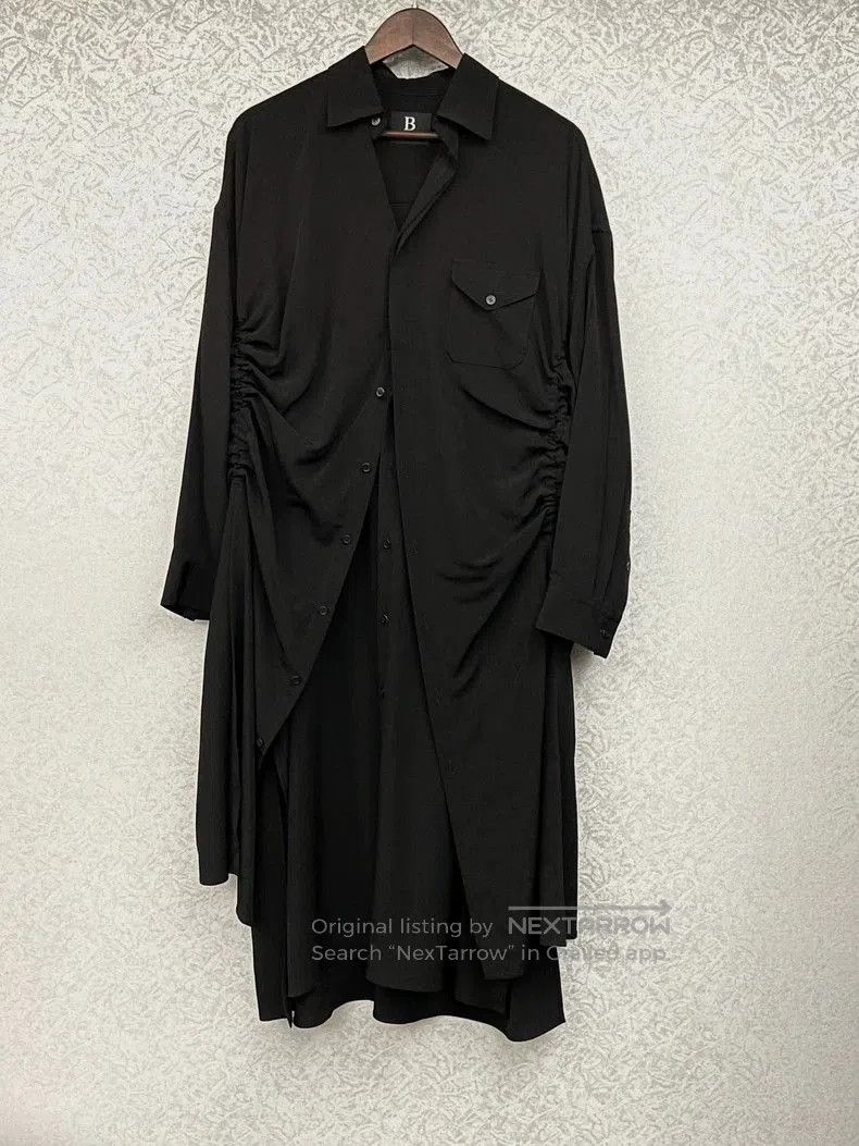 Yohji Yamamoto Yohji Yamamoto B Line Black Shirt Dress . Size US 30 / EU 46 - 2 Thumbnail