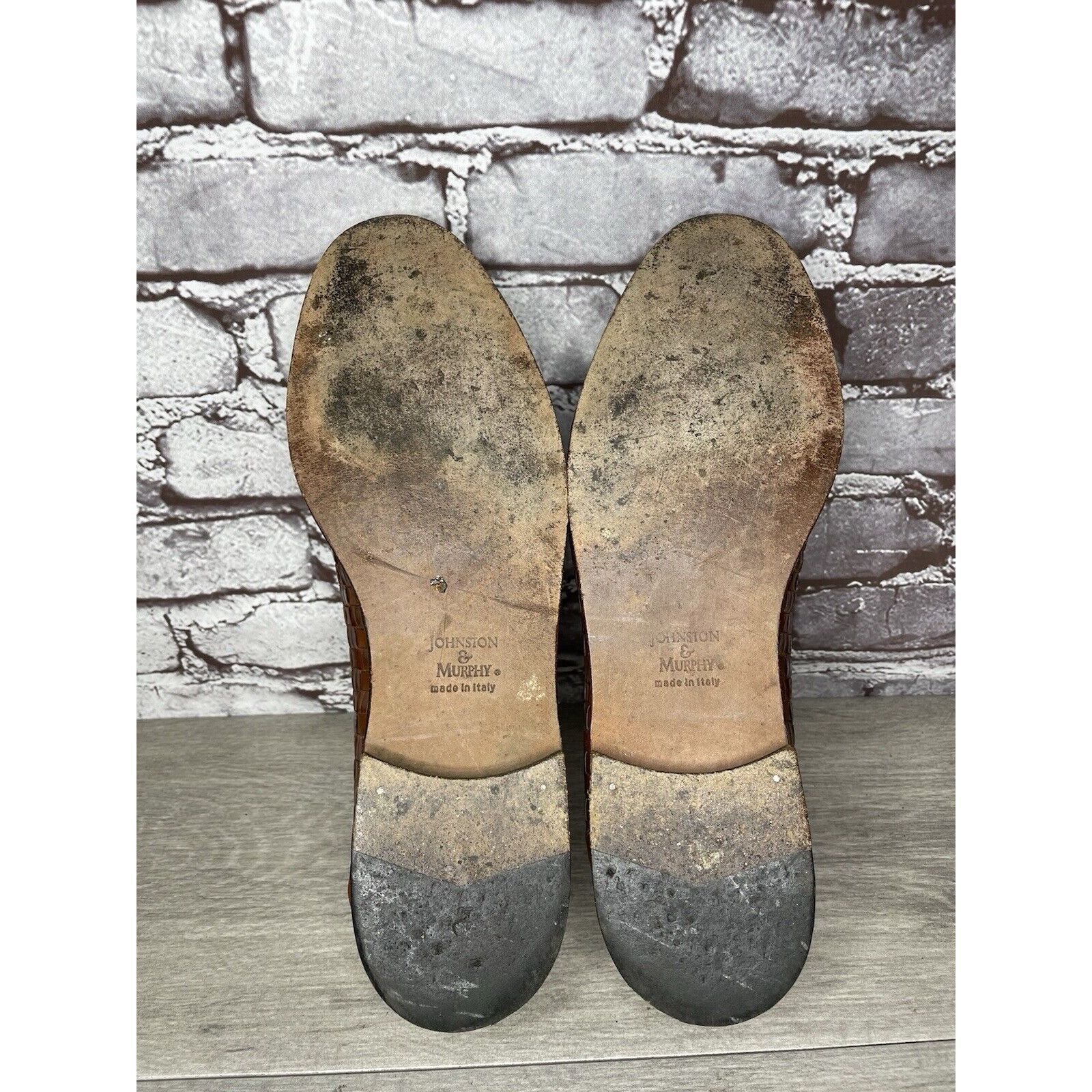 Johnston & Murphy Johnston & Murphy Brown Leather Woven Kiltie Tassel Loafers Size US 12 / EU 45 - 10 Thumbnail