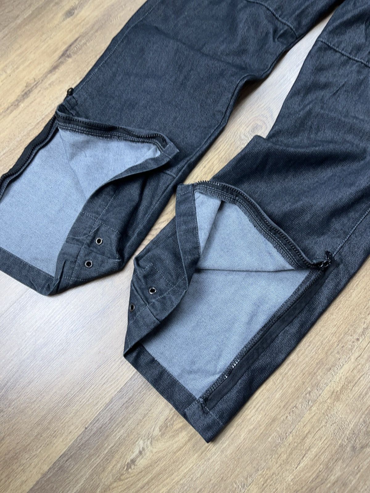 ➕vintage japanese brand worker carpenter jeans zip leg y2k