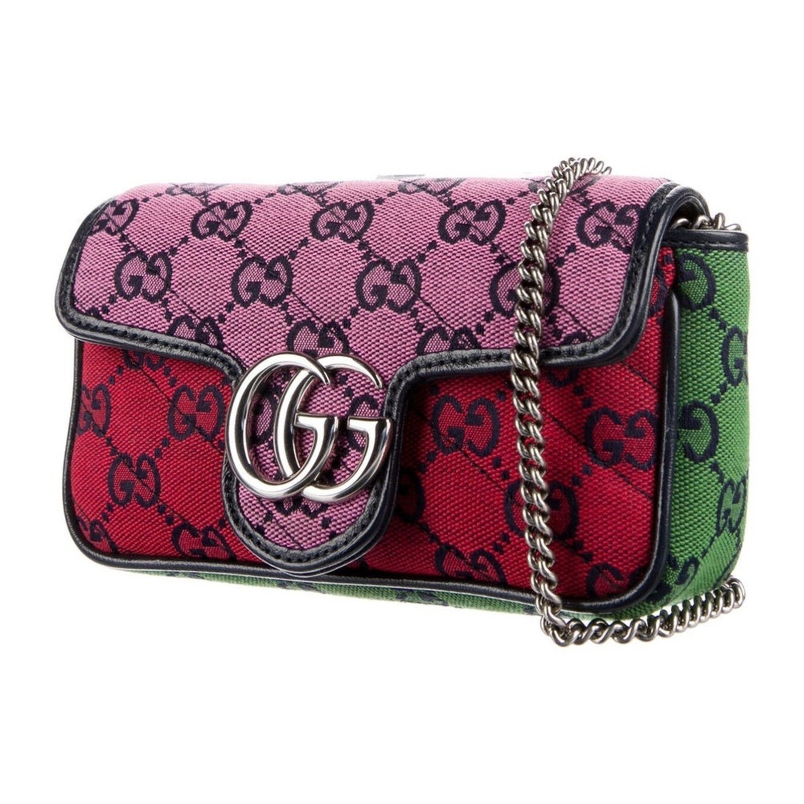 Gucci Gucci GG Marmont Super Mini Colorblock Bag 476433 Size ONE SIZE - 4 Thumbnail