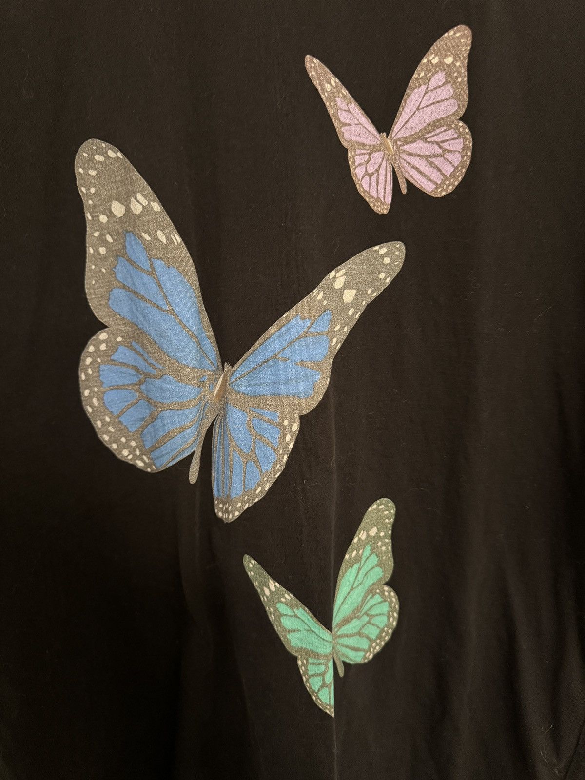 Palm Angels Palm Angels black butterfly tshirt Size XS / US 0-2 / IT 36-38 - 3 Thumbnail