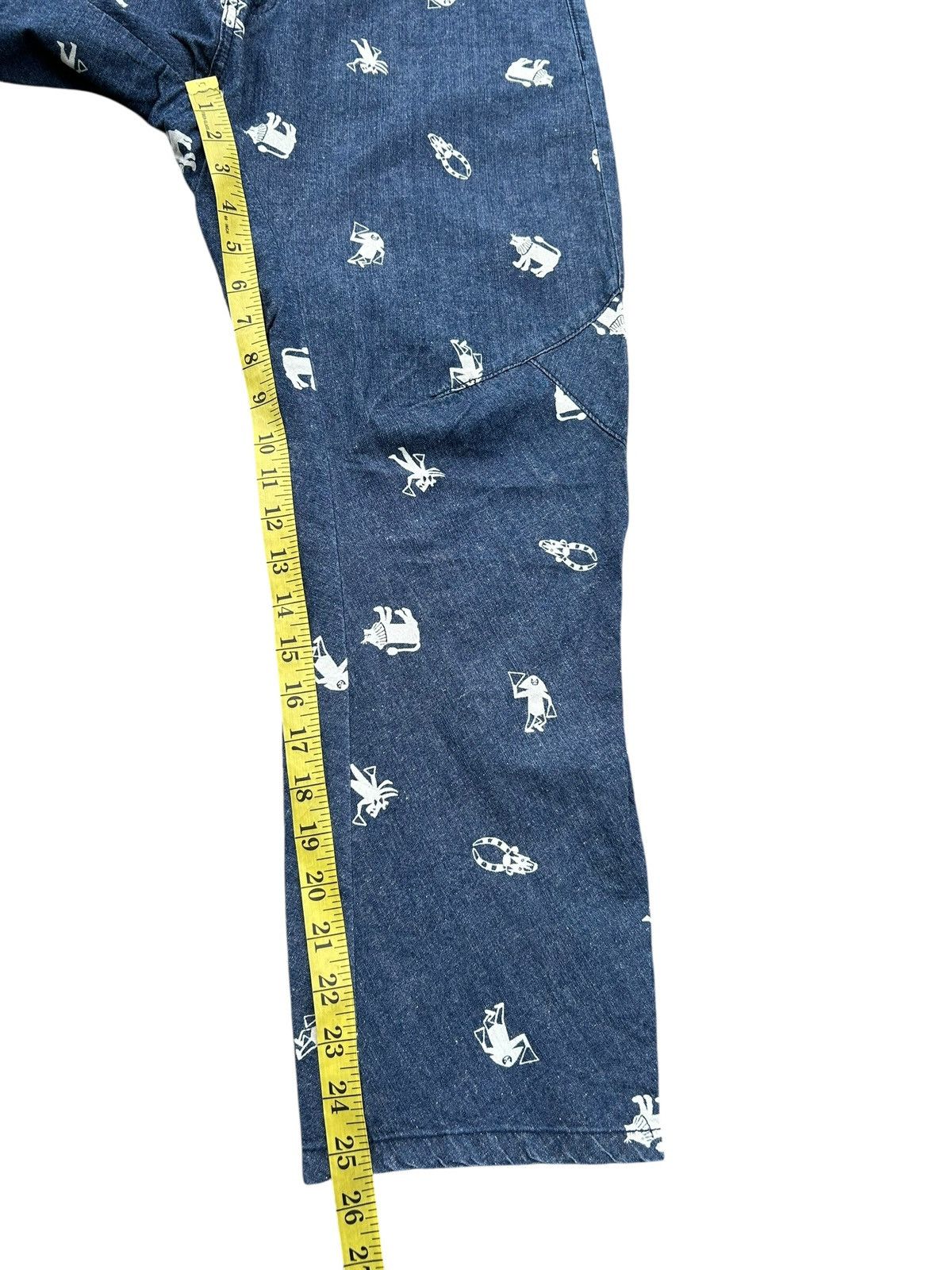 Ne-Net Nenet Issey Miyake Japanese Indigo Dye Full Print Pants Size US 31 - 15 Thumbnail