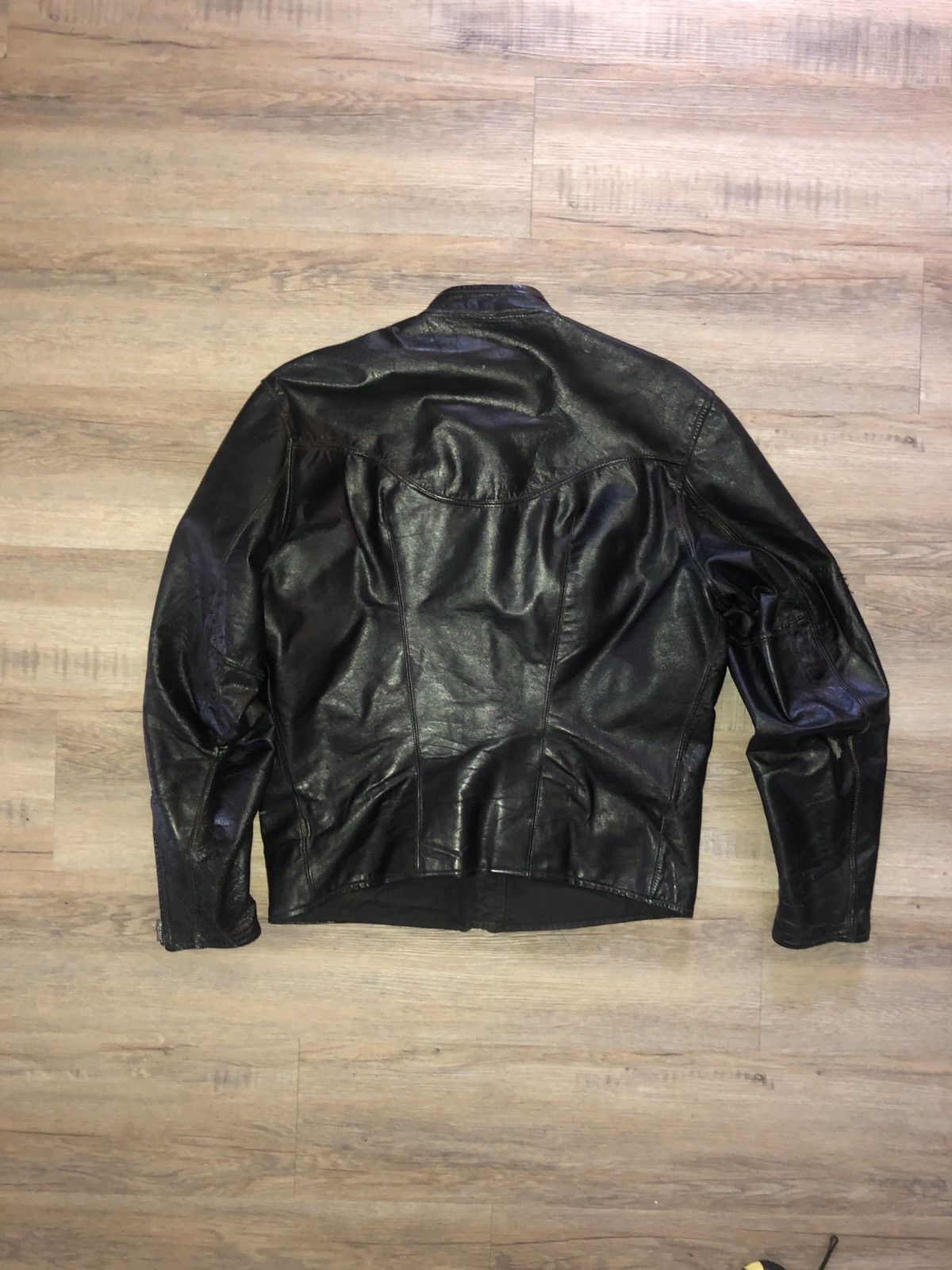 Vintage Shields Sportswear Ltd Black Leather Jacket