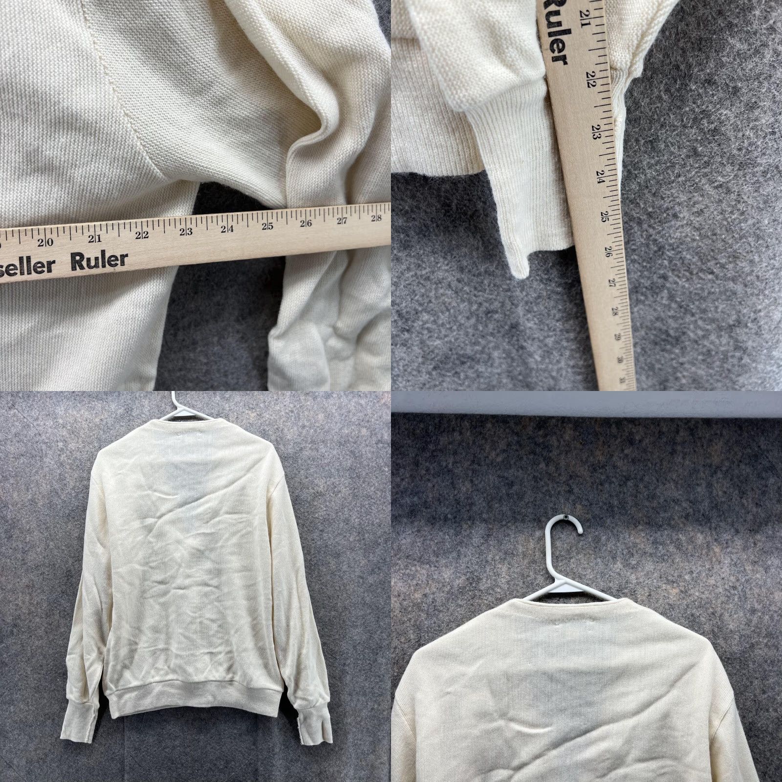 Izod VINTAGE Izod Sweater Cardigan Women Large Beige Logo Acrylic All Seasons Fall Spring Winter Womens Holiday JL Size L / US 10 / IT 46 - 8 Thumbnail