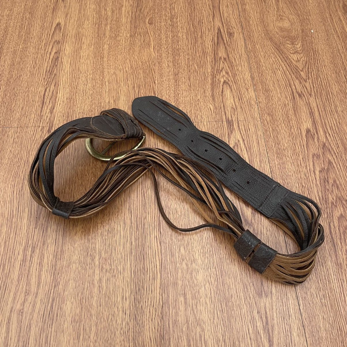 If Six Was Nine × Japanese Brand × Le Grande Bleu (L.G.B.) Brown vintage leather rope belt Size ONE SIZE - 4 Thumbnail