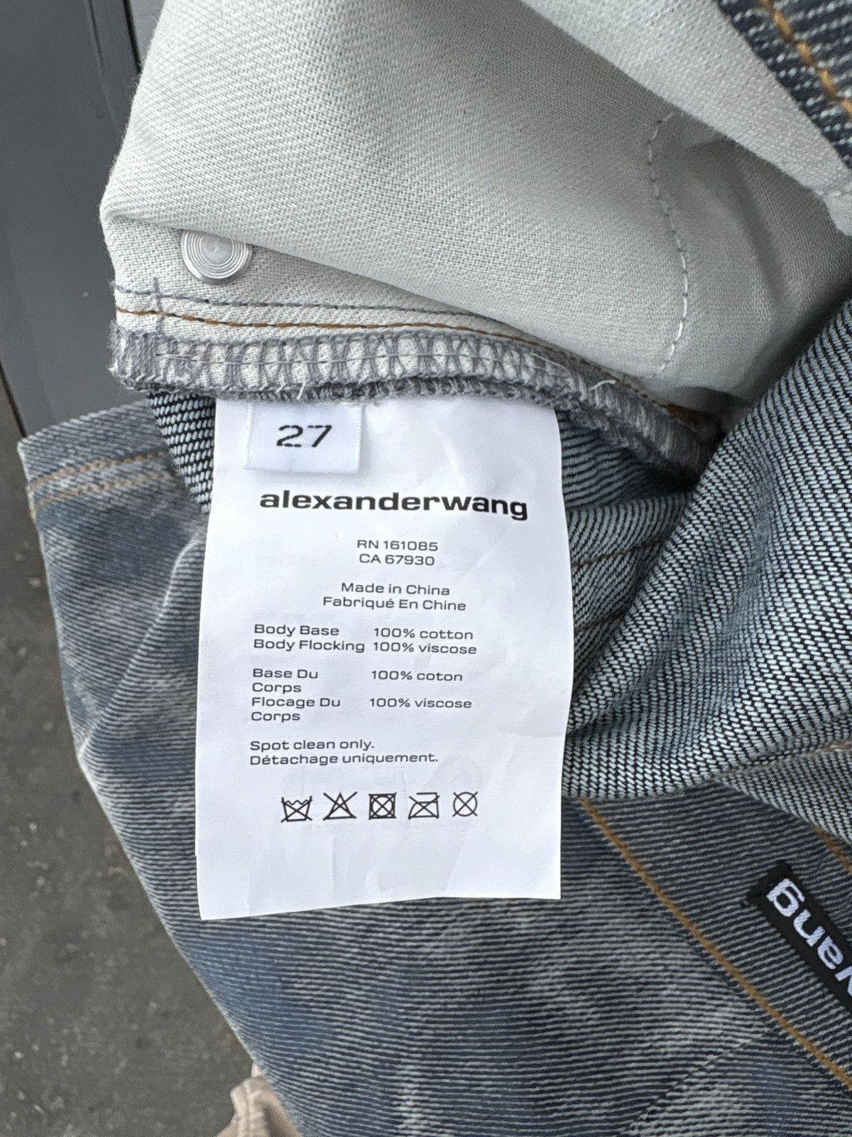 Alexander Wang × Designer Alexander wang low-rise flocked jeans Size 27" / US 4 / IT 40 - 5 Thumbnail