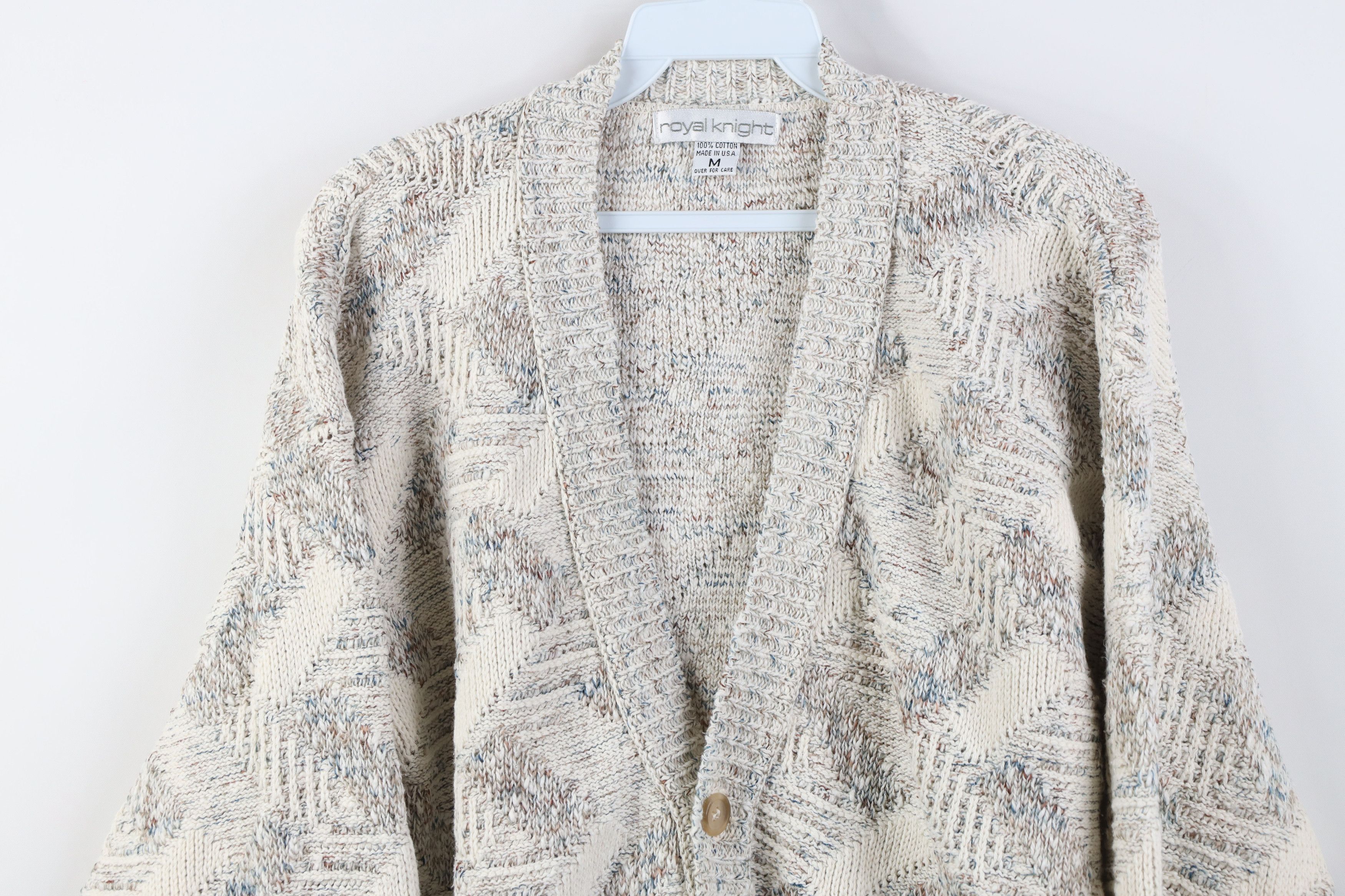 Vintage Vintage 90s Streetwear Knit Cardigan Sweater Cotton USA Size US M / EU 48-50 / 2 - 2 Thumbnail