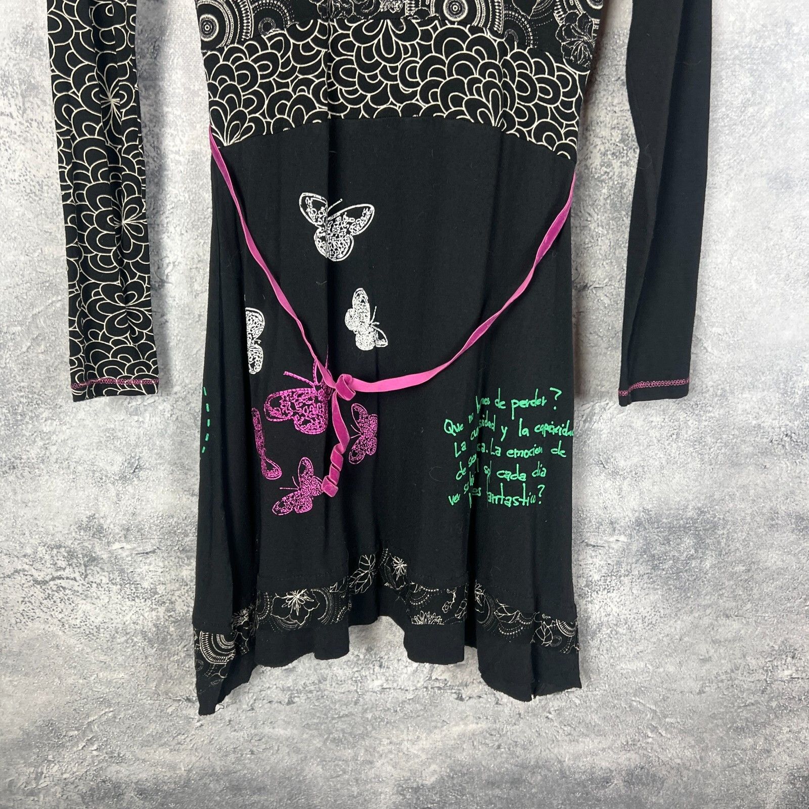 Desigual Desigual Dress Women's Size L Multicolor Long Sleeve ` Size L / US 10 / IT 46 - 3 Thumbnail