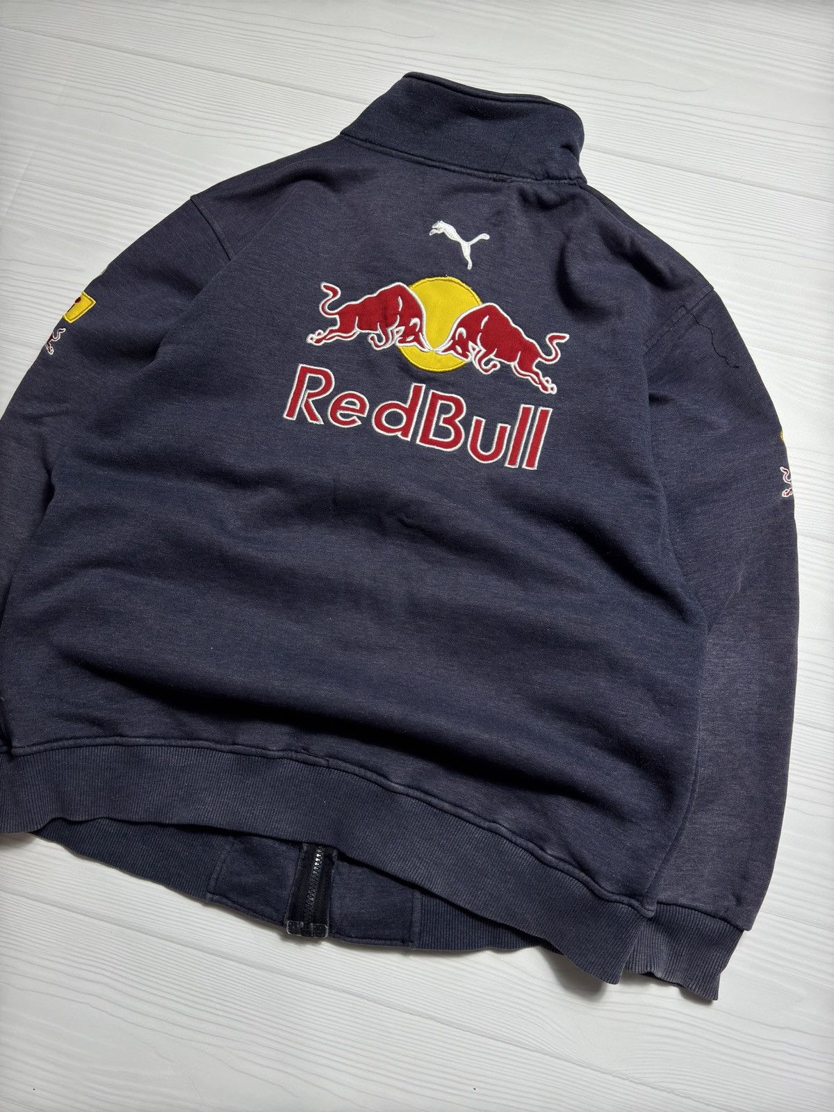 Red Bull Vintage 90s Faded Zip Bomber Red Bull Size US M / EU 48-50 / 2 - 8 Thumbnail
