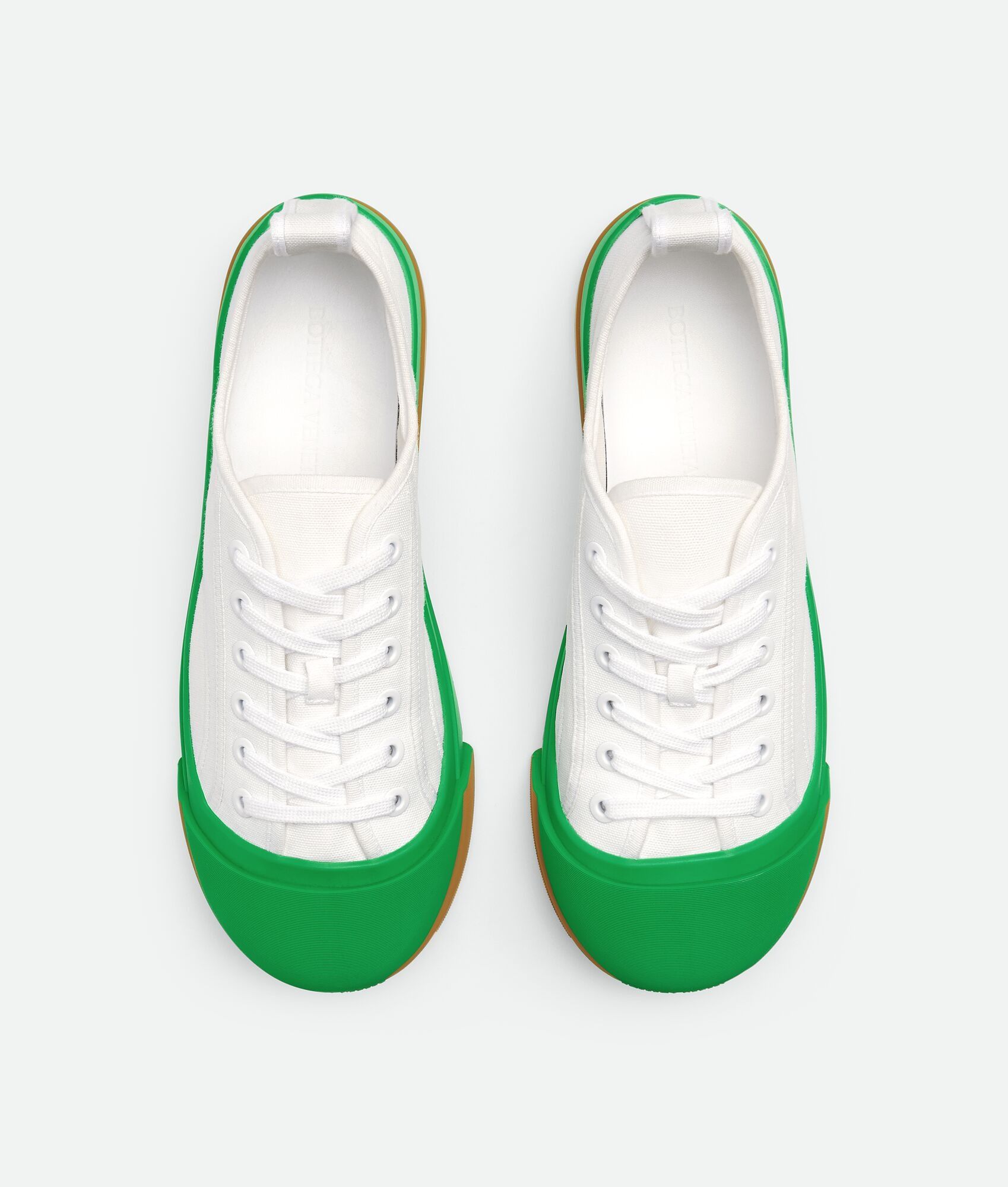 Bottega Veneta o1w1db10225 Vulcan Low-Top Sneakers in White/Green Size US 9 / EU 42 - 4 Thumbnail