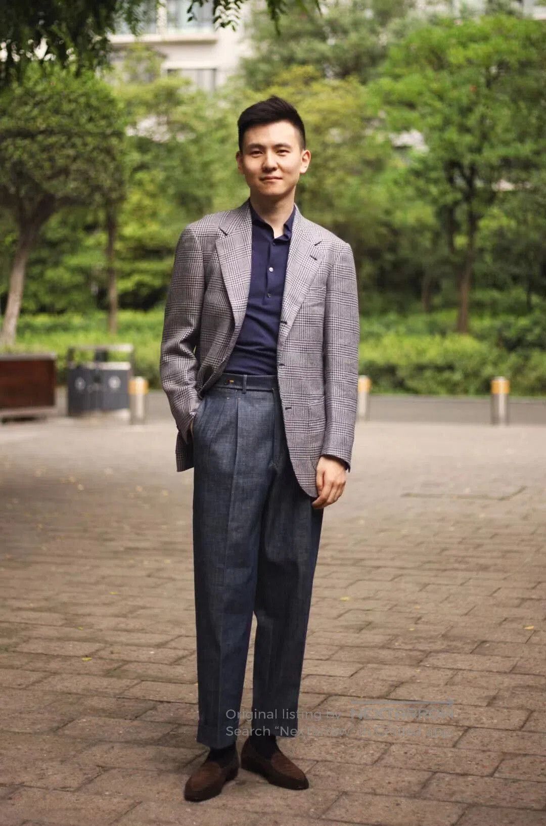 Japanese Brand Custom Handmade High-Waist Denim Pants. Size US 34 / EU 50 - 2 Thumbnail