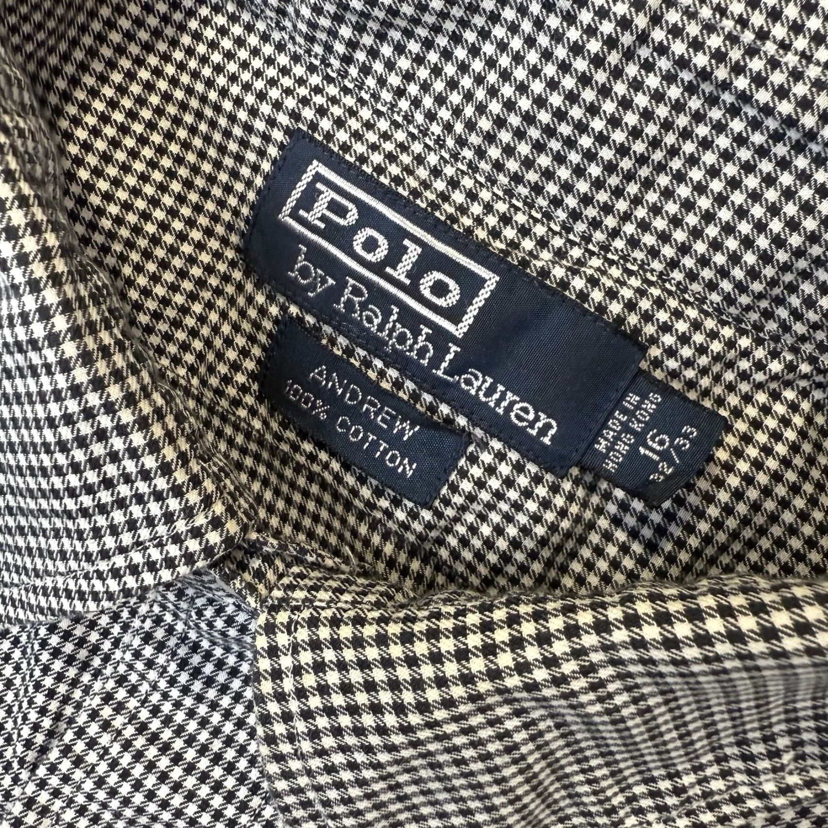 Polo Ralph Lauren VINTAGE Polo Ralph Lauren Shirt Mens 16 32/33 Black Andrew Dress Plaid Cotton Polo Ralph Lauren Shirt Mens 16 32/33 Black Andrew Dress Plaid Cotton Size 42R - 4 Thumbnail