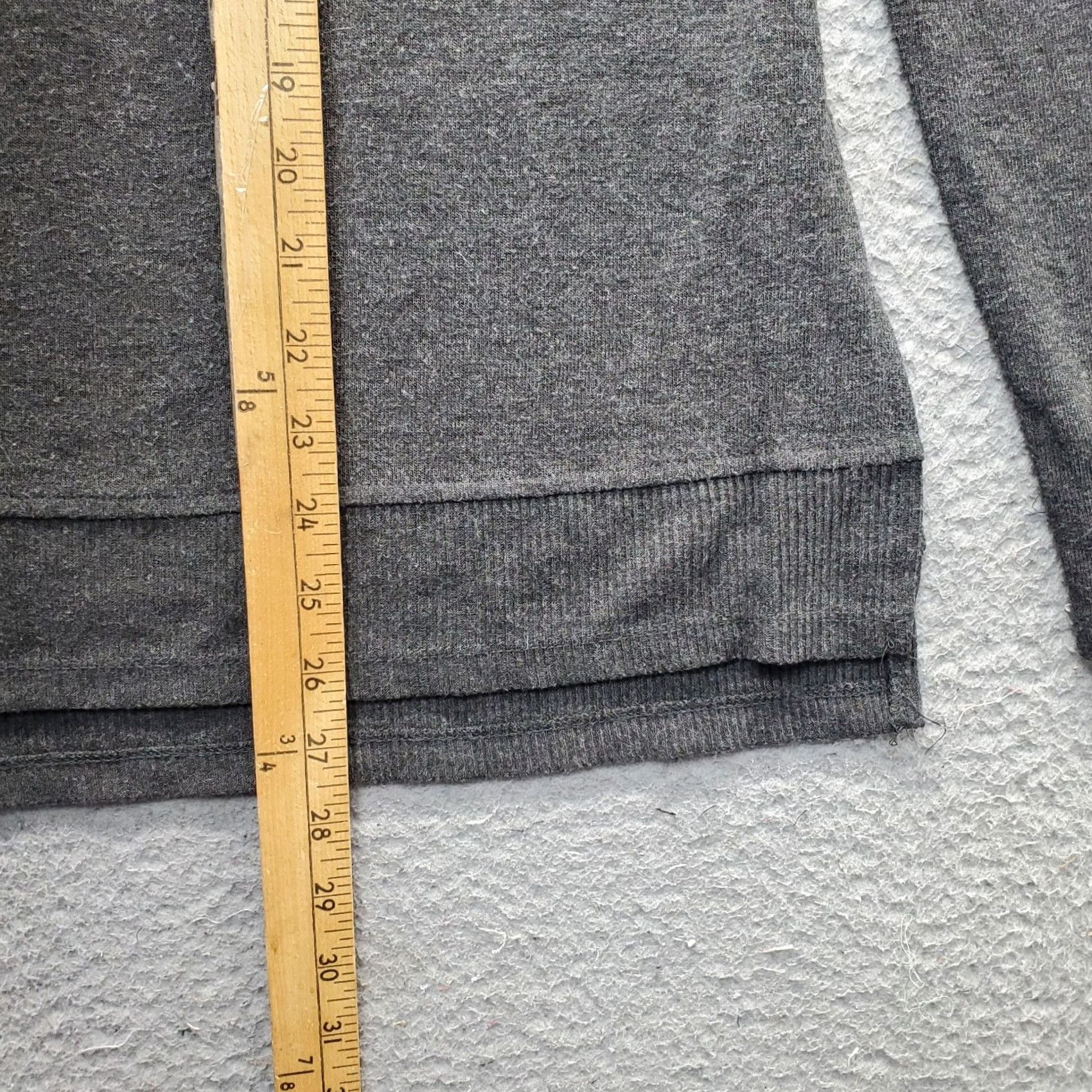 Vintage Cable & Gauge Sweater Women L Gray Long Sleeve Round Neck High Low Slit Pullover Size L / US 10 / IT 46 - 3 Thumbnail