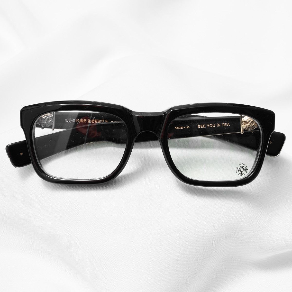 Chrome Hearts CHROME HEARTS SEE YOU IN TEA BLACK-GOLD PLATED GLASSES Size ONE SIZE - 6 Thumbnail