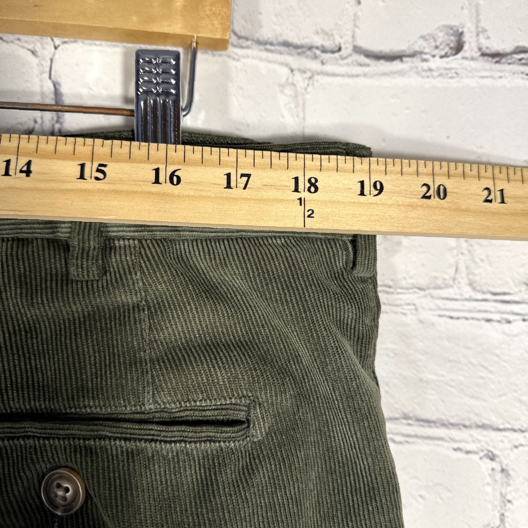 Peter Millar Peter Millar Nanoluxe Pants Mens 38x30 Green Corduroy Khaki Chino MF16B91 Preppy Size US 38 / EU 54 - 5 Thumbnail