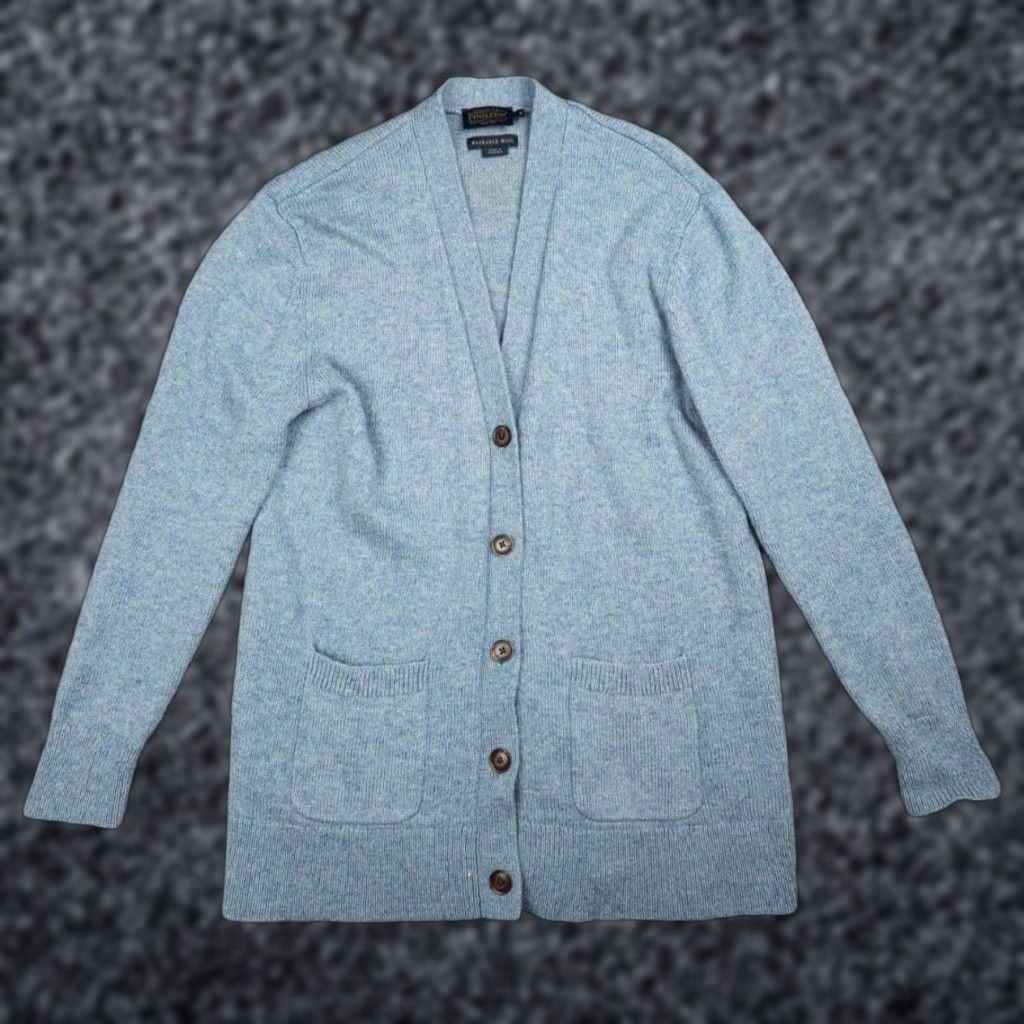 Pendleton Pendleton Cardigan Sweater Small Women Blue Wool Front Pocket Button V-Neck Open Pockets Size S / US 4 / IT 40 - 1 Thumbnail