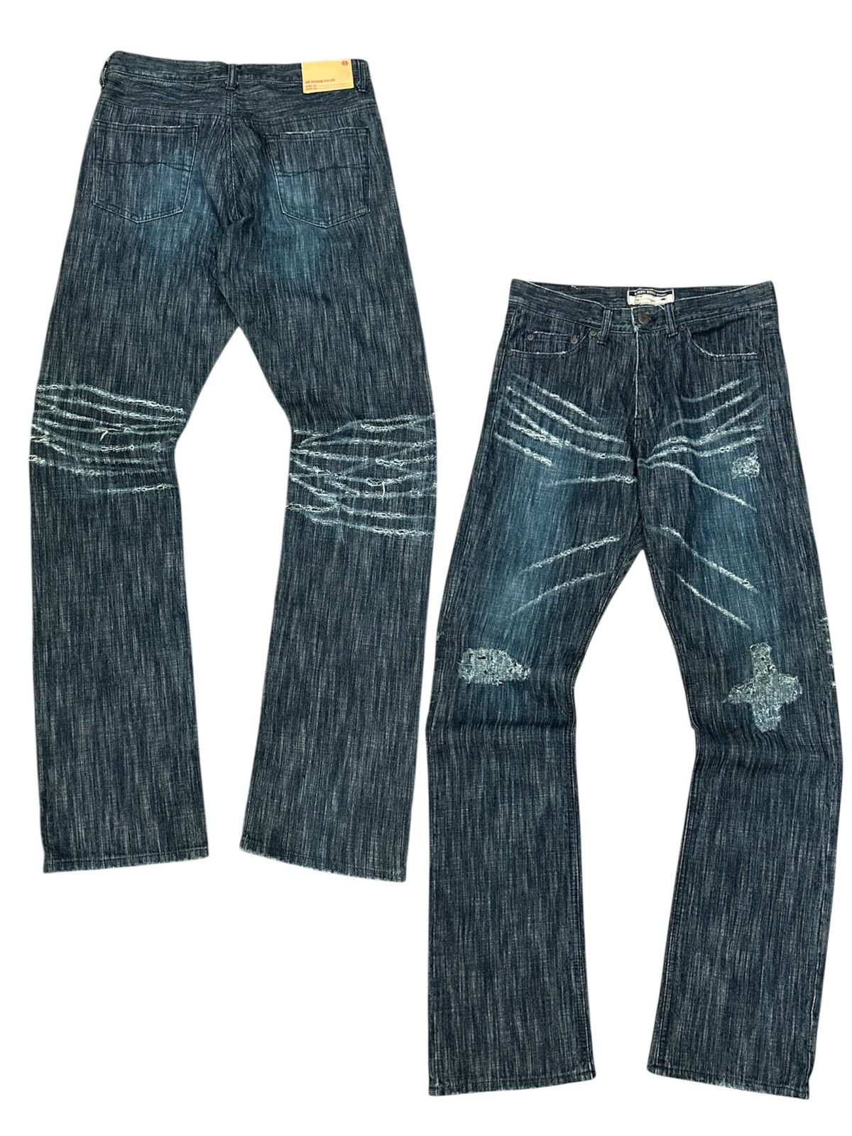 Michel Klein 1990 MK Homme (Michel Klein) Claw Mark Denim Size US 30 / EU 46 - 1 Thumbnail