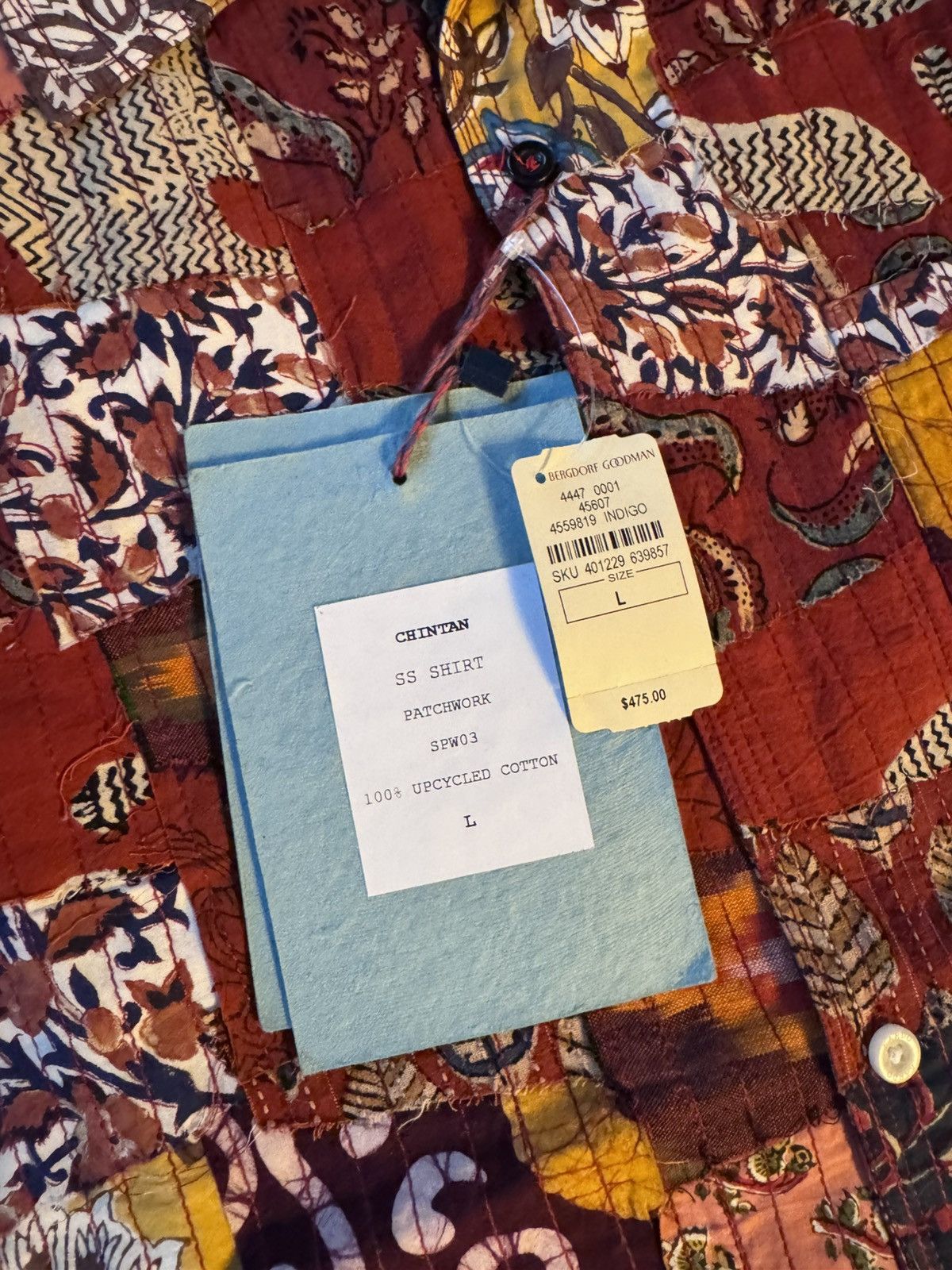 Kardo Kardo Chintan Patchwork SS Shirt NWT Size US L / EU 52-54 / 3 - 5 Thumbnail