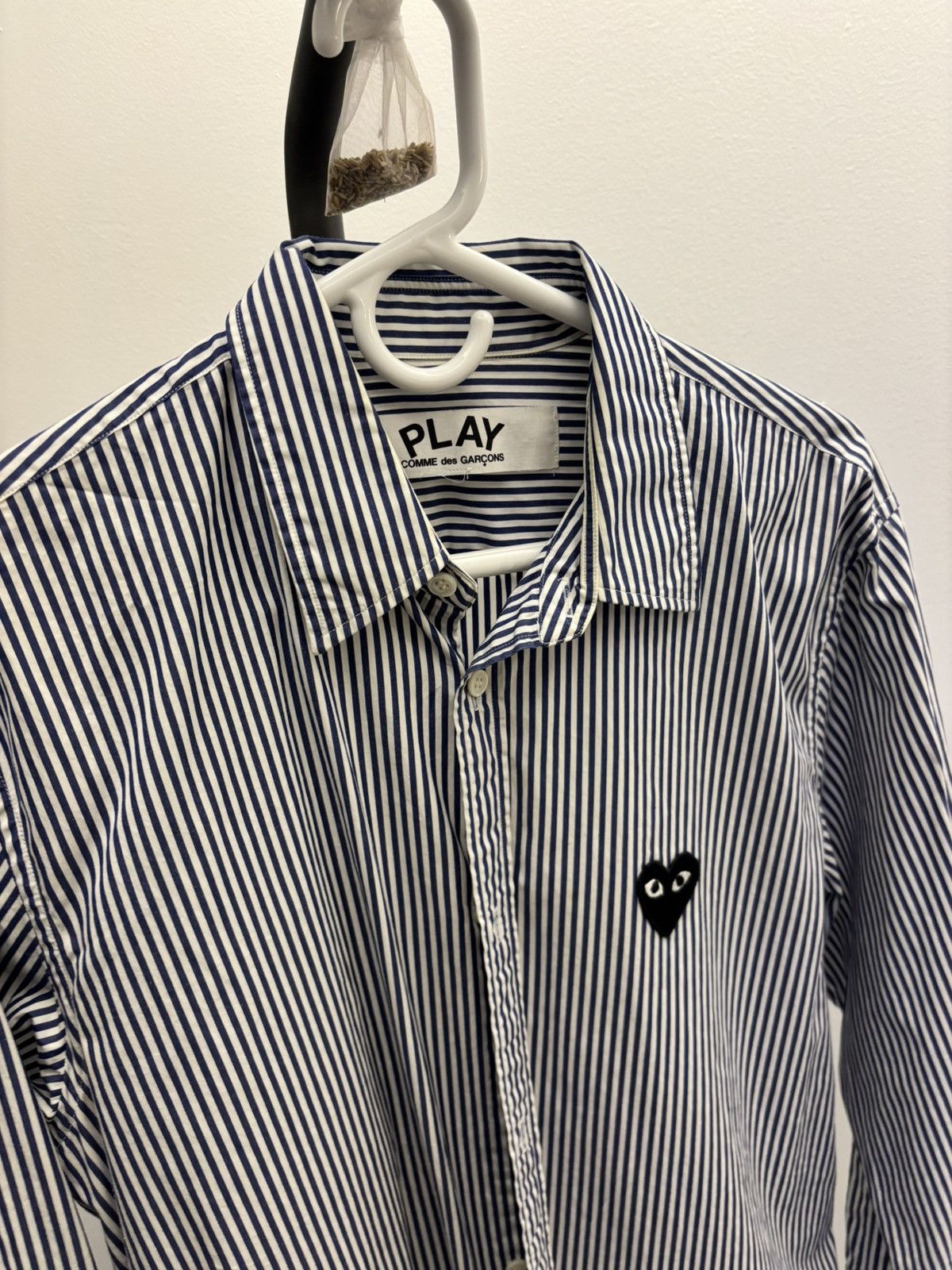 Comme des Garcons Comme Des Garcons Navy striped shirt Size US L / EU 52-54 / 3 - 3 Thumbnail