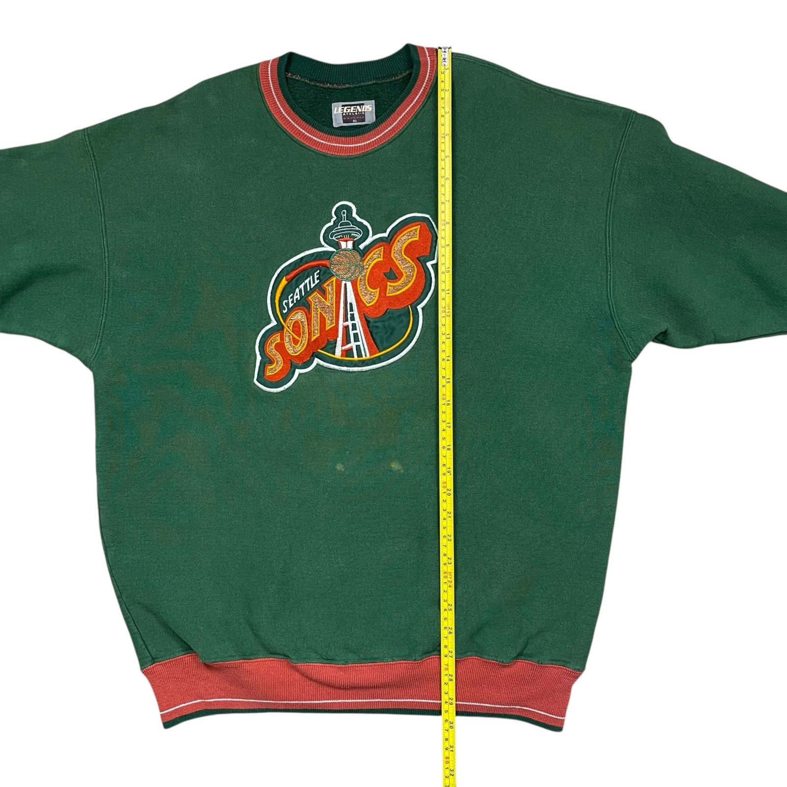 NBA VTG 90s SEATTLE SUPERSONICS SWEATSHIRT LEGENDS ATHLETIC XL Size US XL / EU 56 / 4 - 8 Thumbnail
