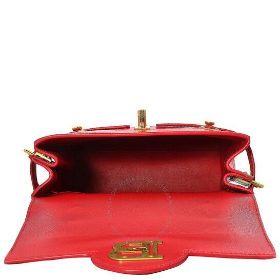 Balmain BALMAIN Red Crocodile-Print Leather B-Buzz 23 Bag Size ONE SIZE - 4 Thumbnail