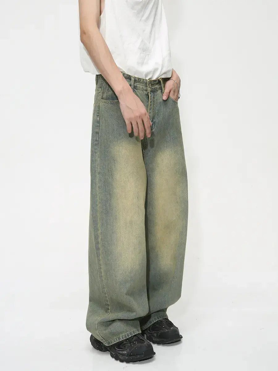 Japanese Brand Retro loose high street gradient jeans Size US 32 / EU 48 - 1 Thumbnail
