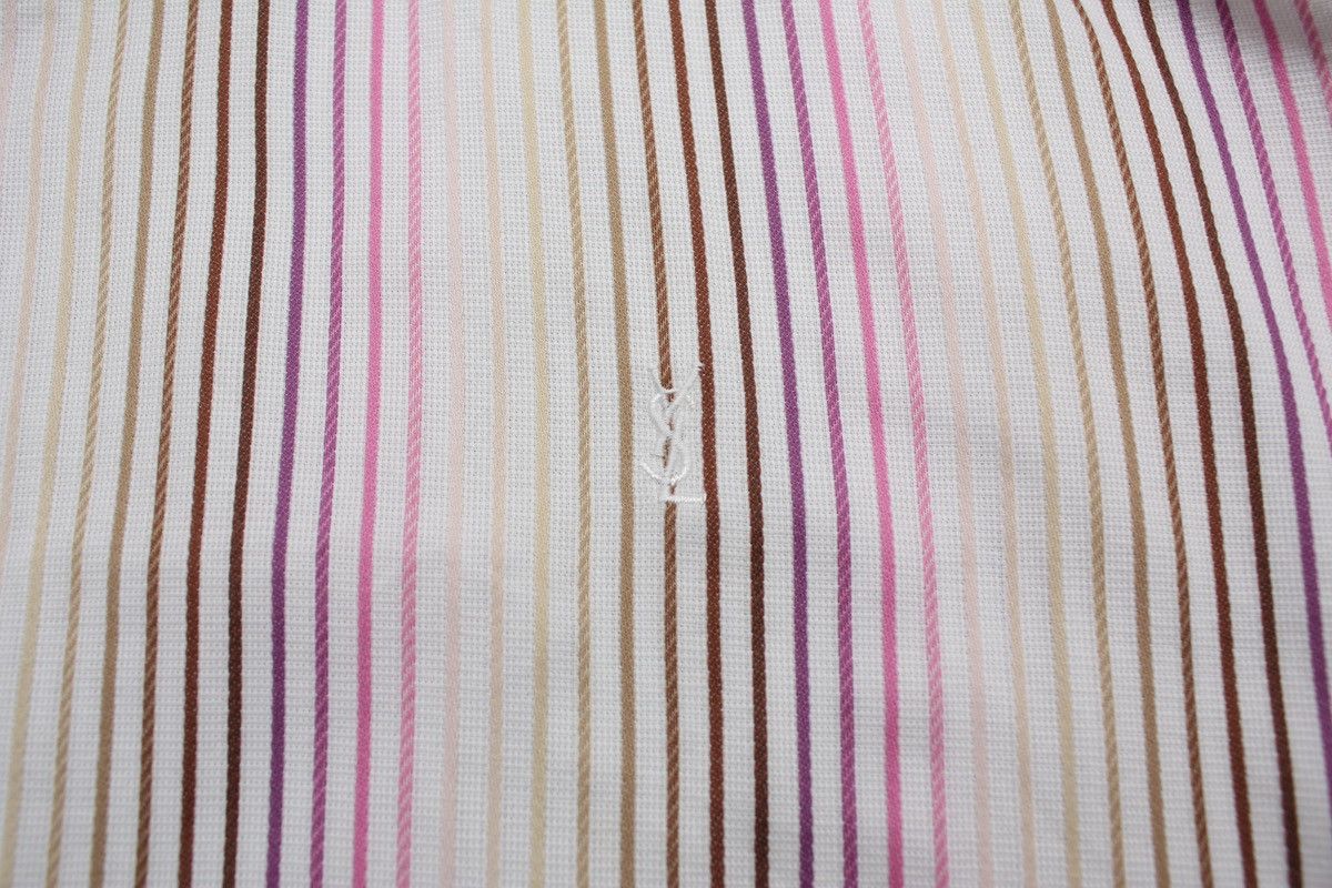 Vintage Vintage Yves Saint Laurent striped Shirt Size US XL / EU 56 / 4 - 4 Thumbnail