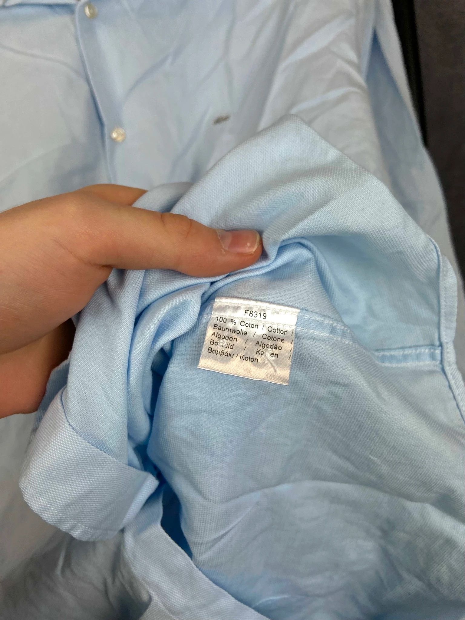 Lacoste Lacoste Shirt Baby Blue Long Sleeve Embroidered Logo Size US XL / EU 56 / 4 - 4 Thumbnail