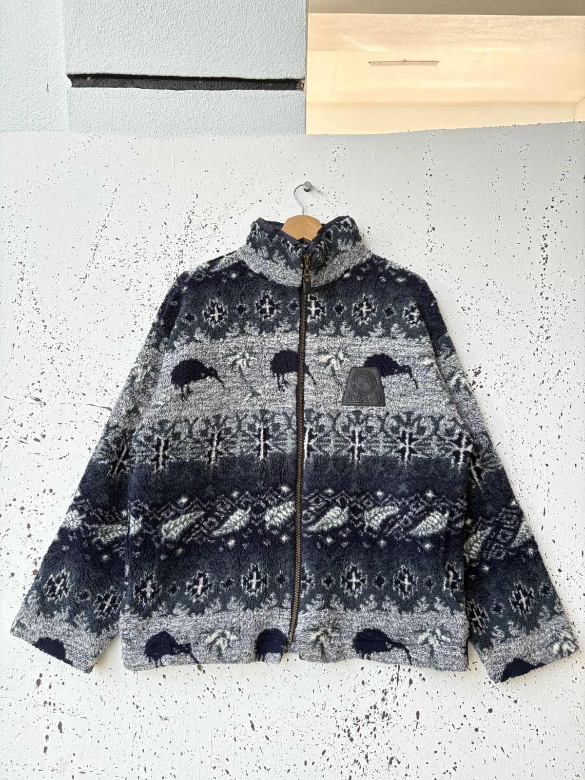 Vintage Rare‼️ 90s Mika New Zealand Fleece Jacket Inspired by Kapital Size US S / EU 44-46 / 1 - 1 Thumbnail