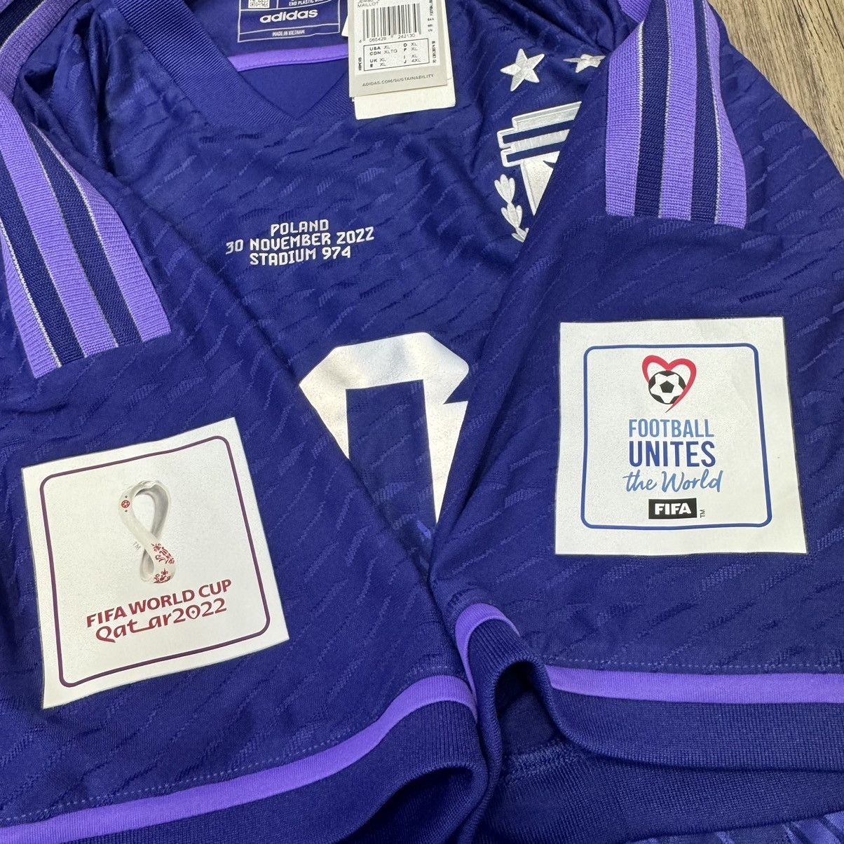 Adidas Argentina WC2022 player issue away shirt #10 Messi (Bnwt) Size US XL / EU 56 / 4 - 5 Thumbnail