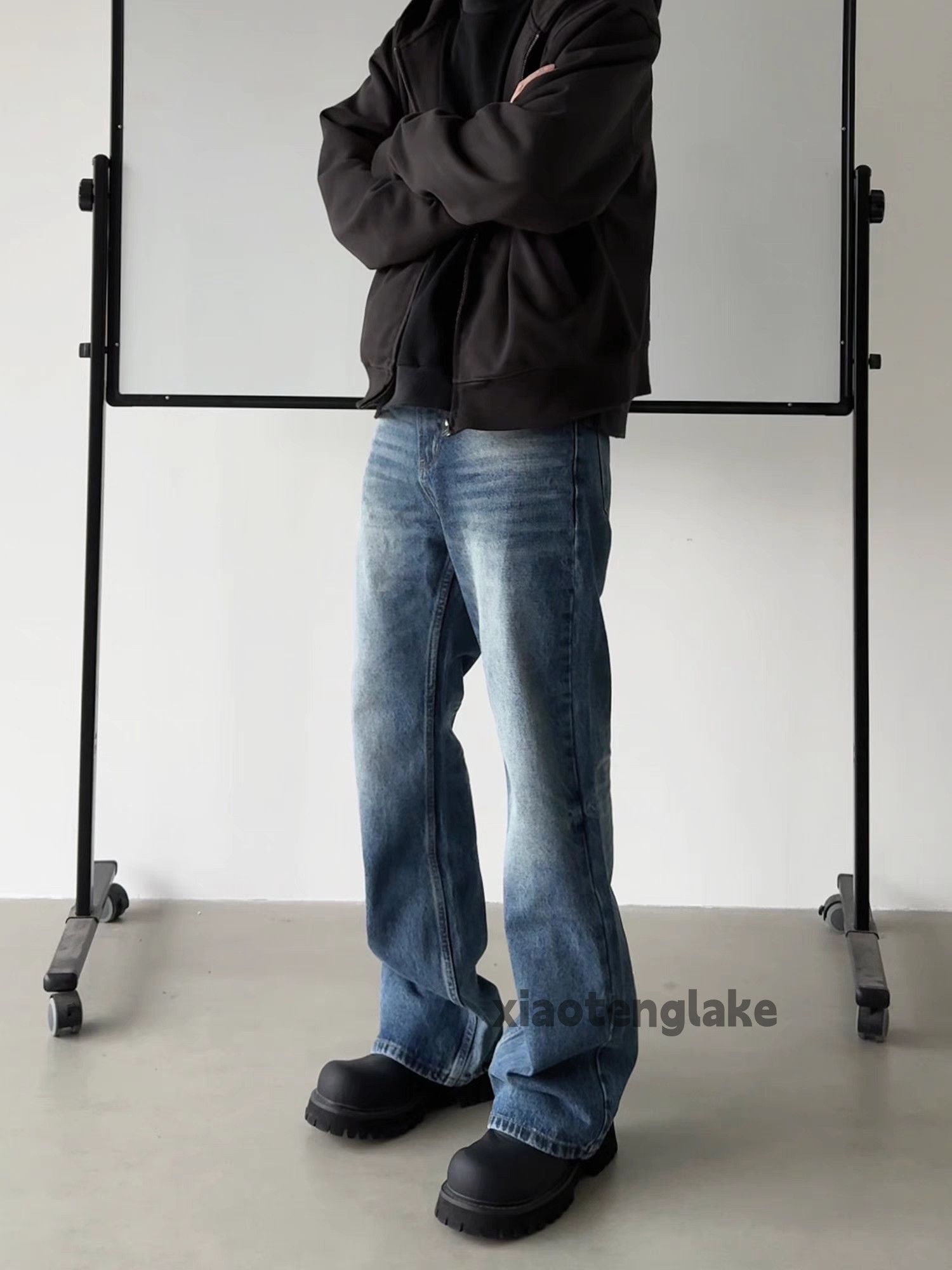 Jean × Vintage Washed faded cleanfit yuppie bootcut grunge flared jeans Size US 32 / EU 48 - 8 Thumbnail