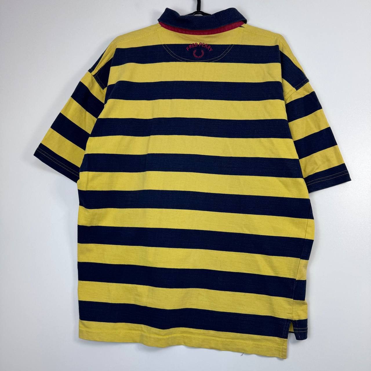 Fred Perry Fred Perry Striped Rugby Polo Shirt Yellow Blue Vintage L Size US L / EU 52-54 / 3 - 7 Thumbnail