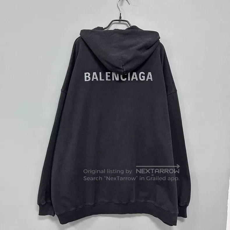 Balenciaga Balenciaga Back Crystal Hoodie Size US S / EU 44-46 / 1 - 2 Thumbnail