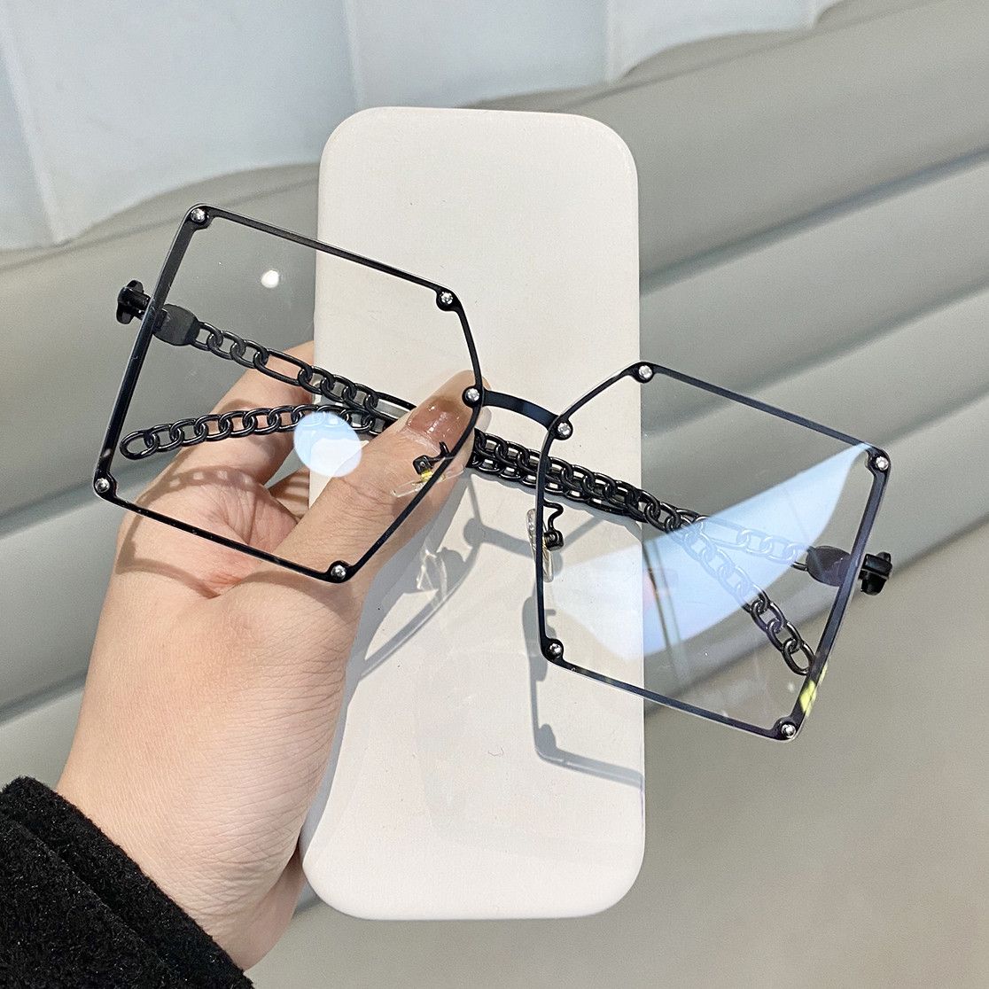 VIBE Retro Street ins style custom avant-garde sunglasses Size ONE SIZE - 1 Thumbnail