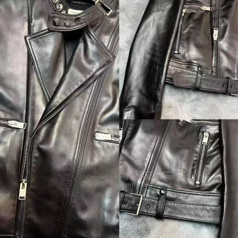 Saint Laurent Paris Saint Laurent Paris Lamb Leather Biker Jacket Size US L / EU 52-54 / 3 - 6 Thumbnail