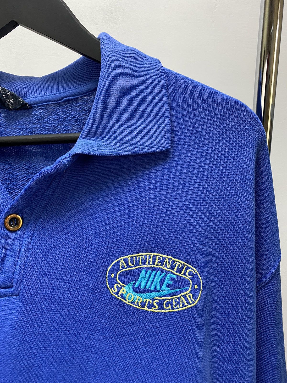 Nike × Vintage RARE Vintage 80s Nike Longsleeve Collared Polo T Shirt Size US M / EU 48-50 / 2 - 11 Thumbnail