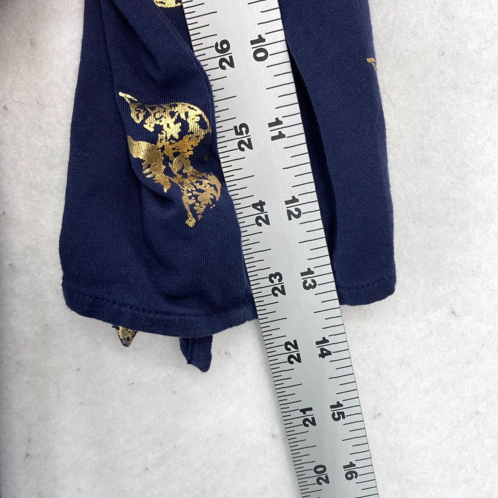 Lilly Pulitzer Lilly Pulitzer XS Navy Gold Foil Fish Print Tunic Dress Pima Cotton Nautical Size XS / US 0-2 / IT 36-38 - 7 Thumbnail