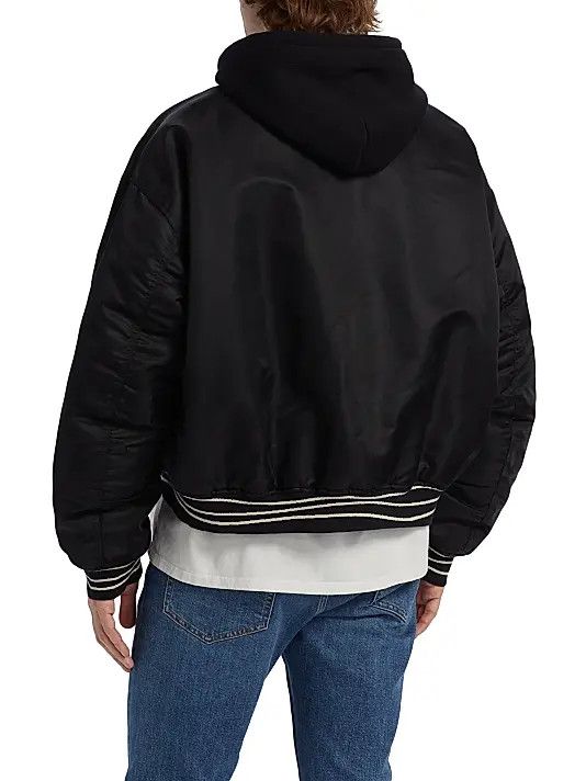 Nahmias os11x0326 Hooded Logo Bomber Jacket in Black Size US L / EU 52-54 / 3 - 4 Thumbnail