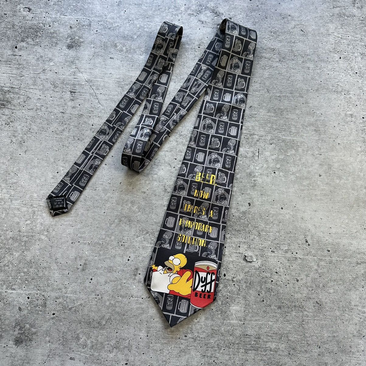 Other Vintage Homer Simpson Beer Duff Tie Movie 2000 Size ONE SIZE - 1 Thumbnail