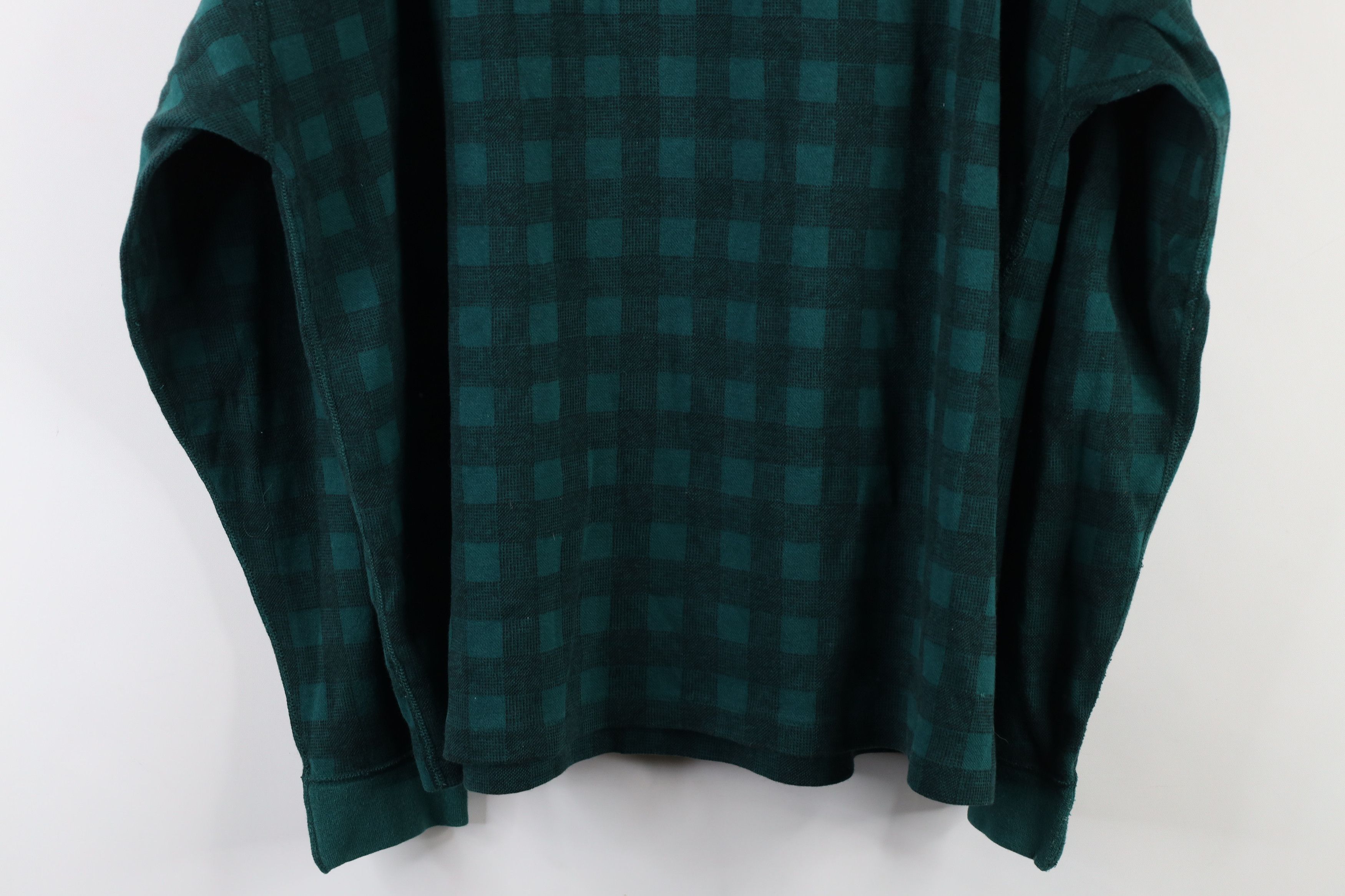 Eddie Bauer × Vintage Vintage 90s Eddie Bauer Long Sleeve Henley T-Shirt Green USA Size US XL / EU 56 / 4 - 9 Thumbnail