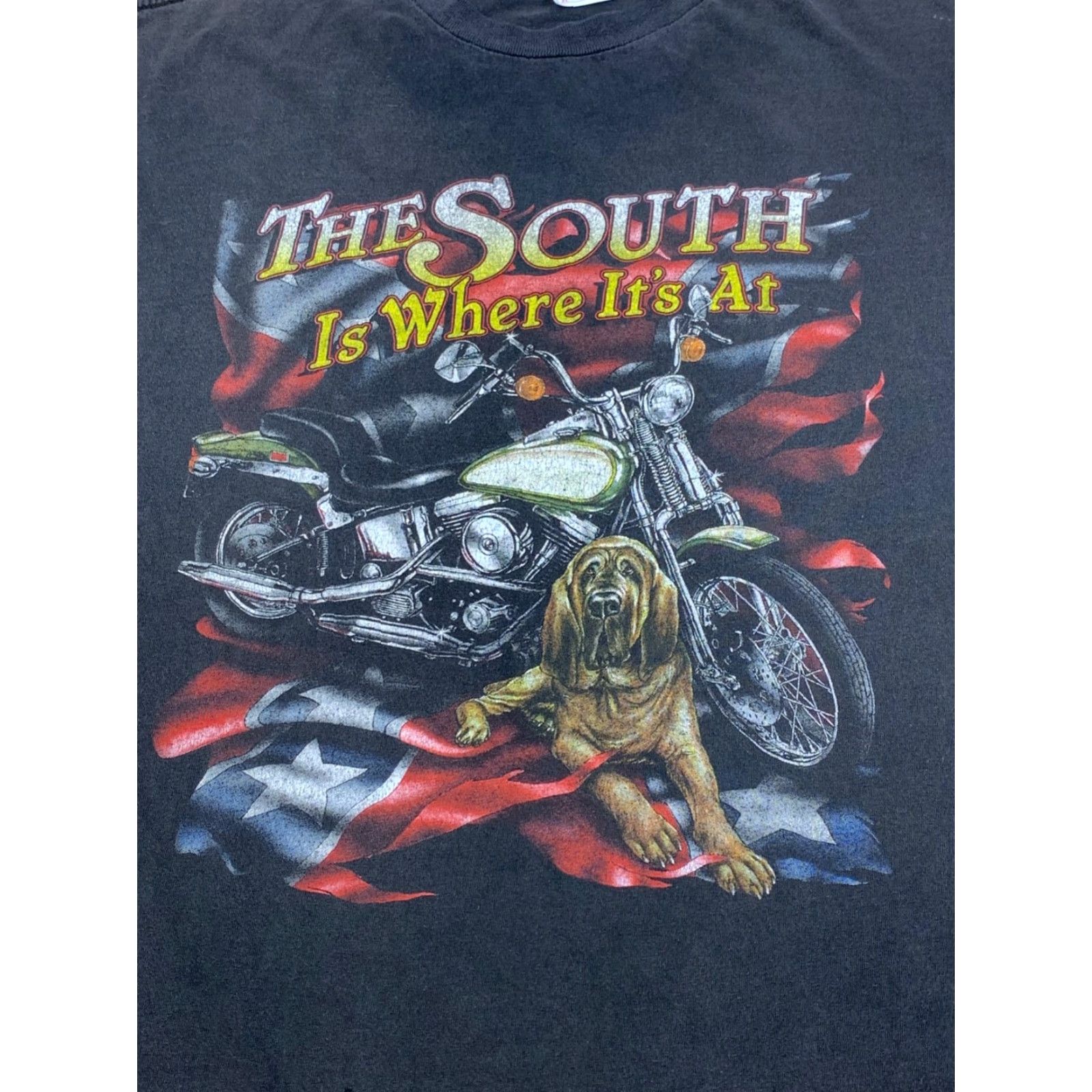 Vintage VINTAGE Tennessee River Shirt XL Black Mens T-Shirt Short Sleeve 11888 Biker Dog Size US XL / EU 56 / 4 - 2 Thumbnail